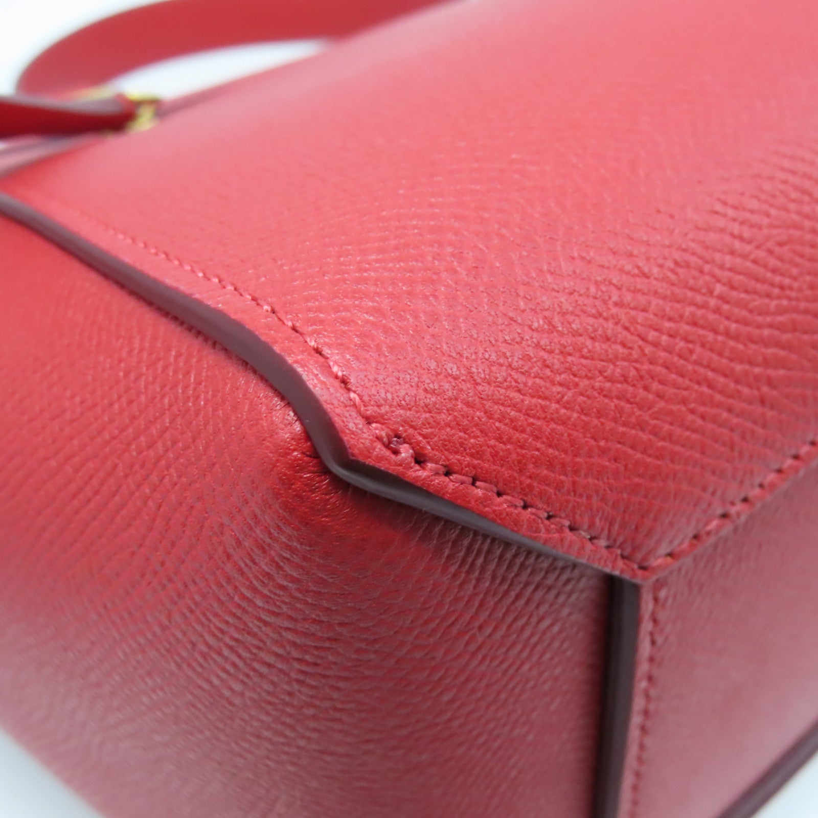 CELINE 牛皮皮革2way Shoulder Bag金扣手挽肩背兩用袋紅色