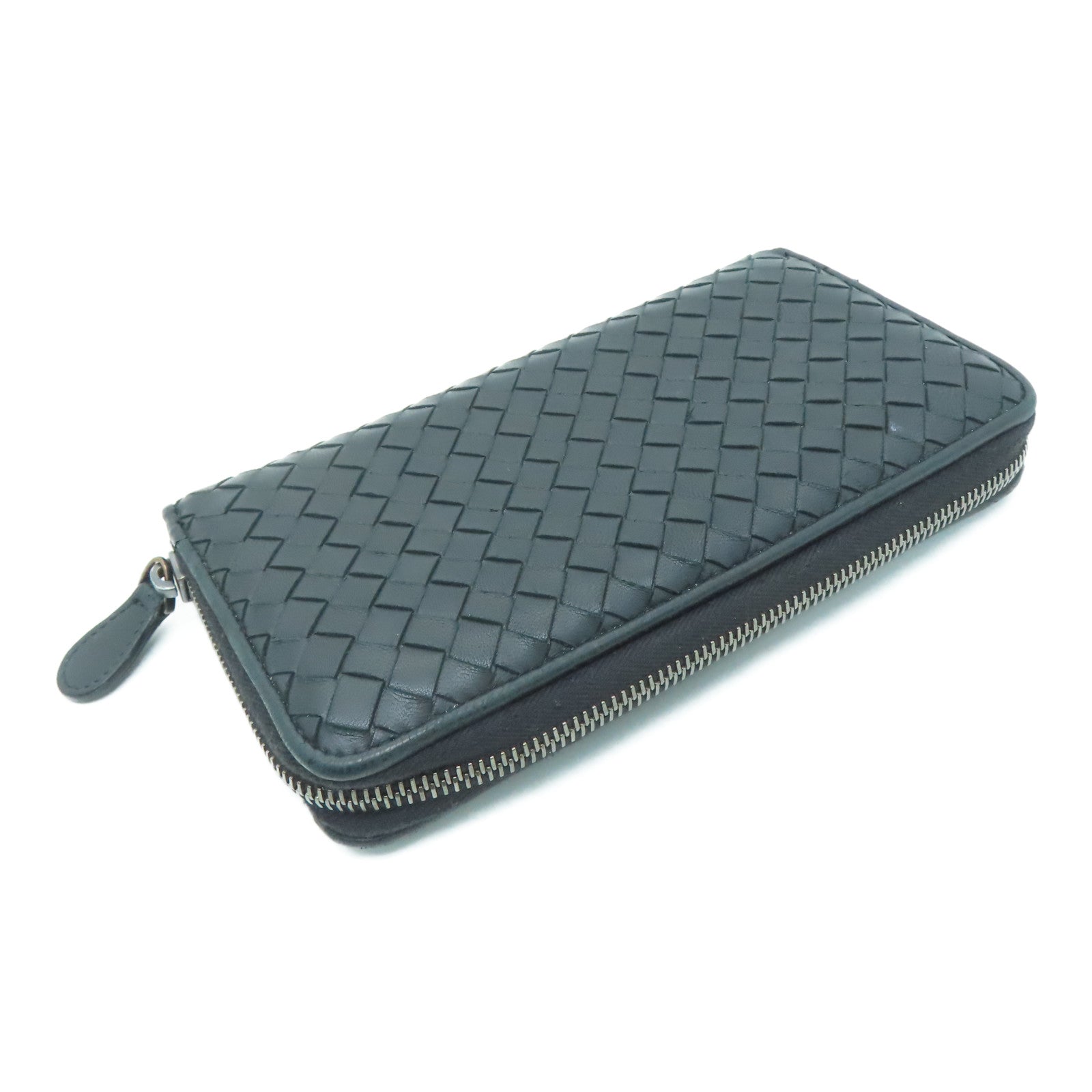 BOTTEGA VENETA 【激減優惠】牛皮皮革Long Wallet長錢包黑色