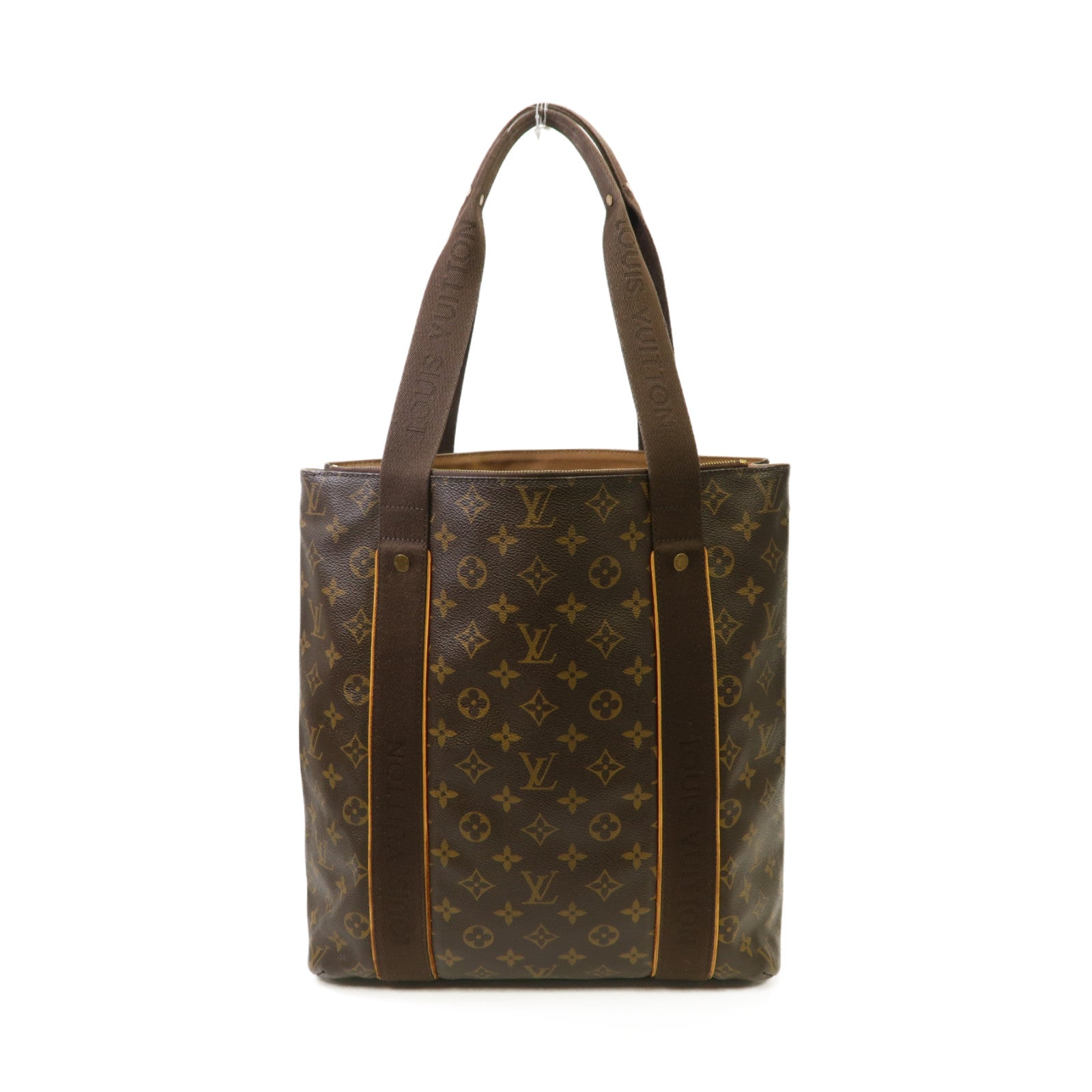 LOUIS VUITTON Monogram Beaubourg金扣手挽袋棕色