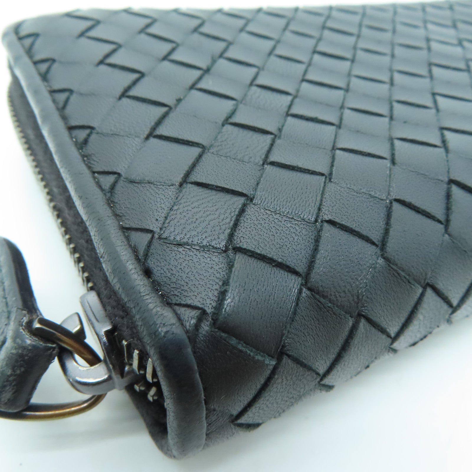 BOTTEGA VENETA 【激減優惠】牛皮皮革Long Wallet長錢包黑色