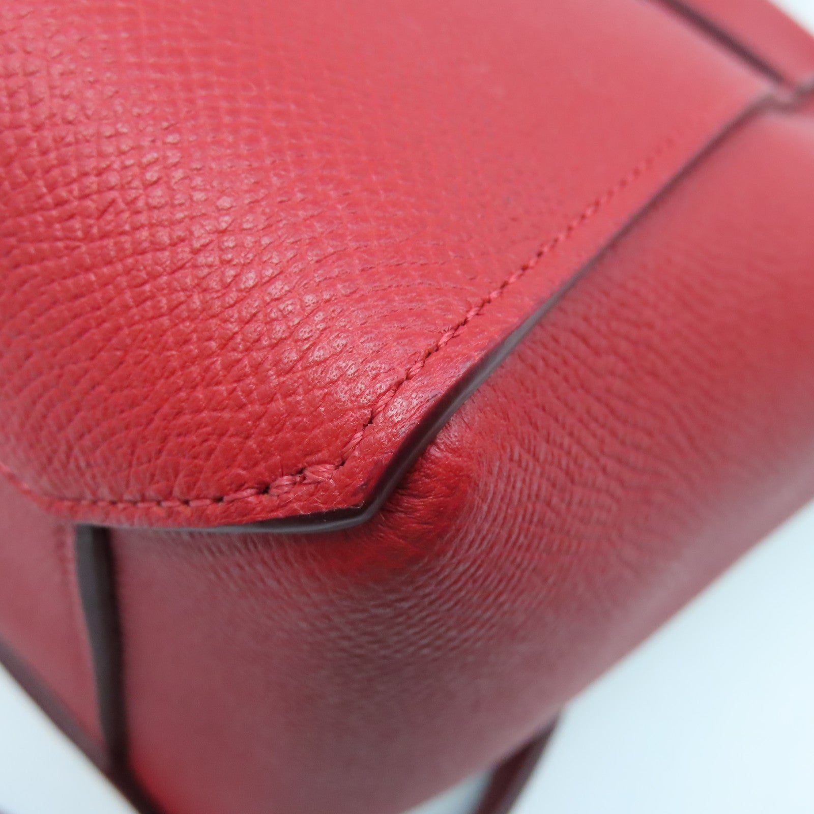 CELINE 牛皮皮革2way Shoulder Bag金扣手挽肩背兩用袋紅色