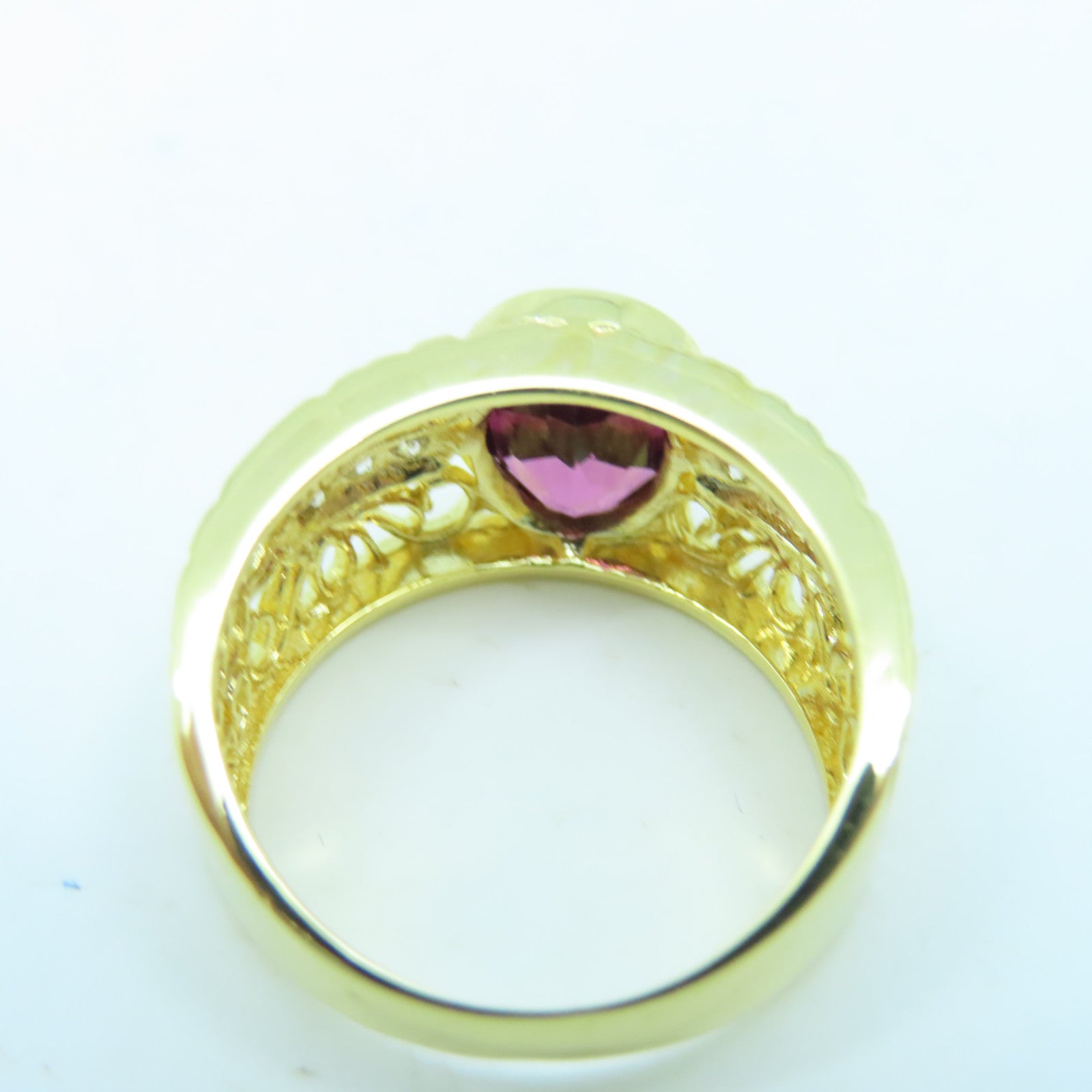 JEWELRY 18K Gold Color Stone 5.4g Ring US#5.5