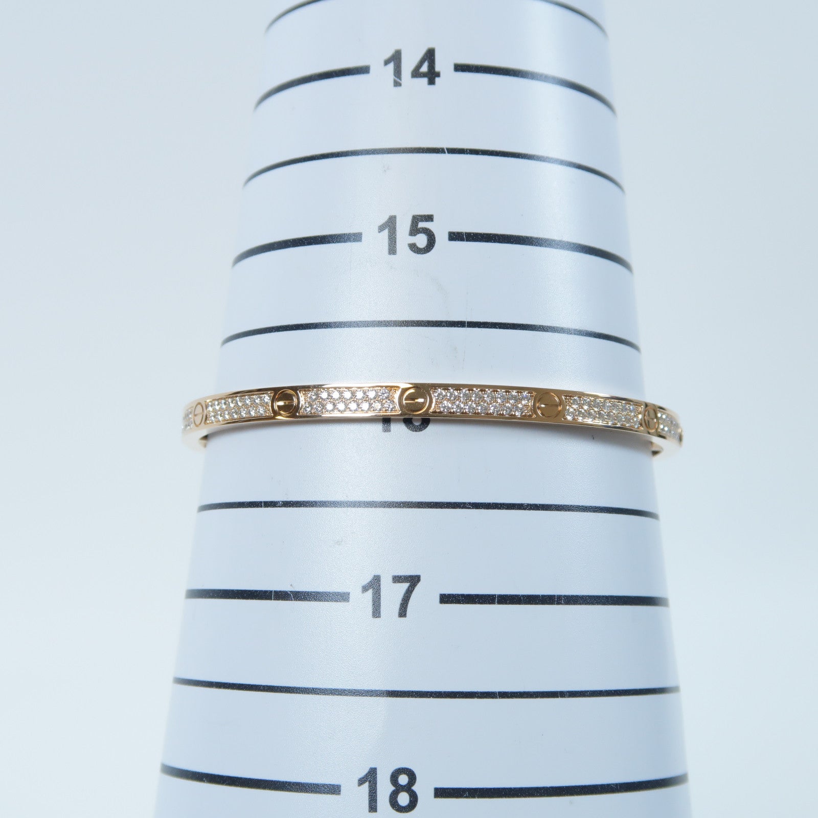CARTIER 18K玫瑰金Diamond Love Bracelet 0.95ct鑽石手鐲Cartier#17
