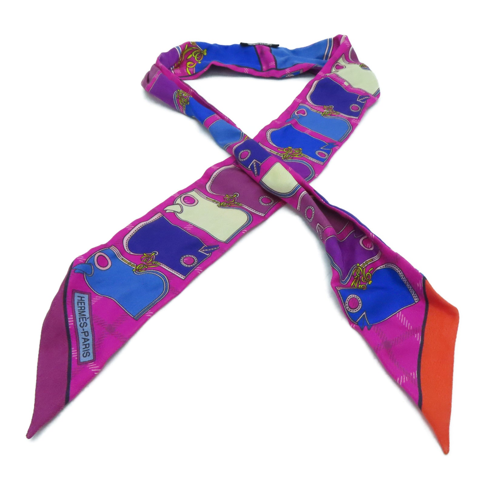 HERMES silk Twilly Scarf scarf color
