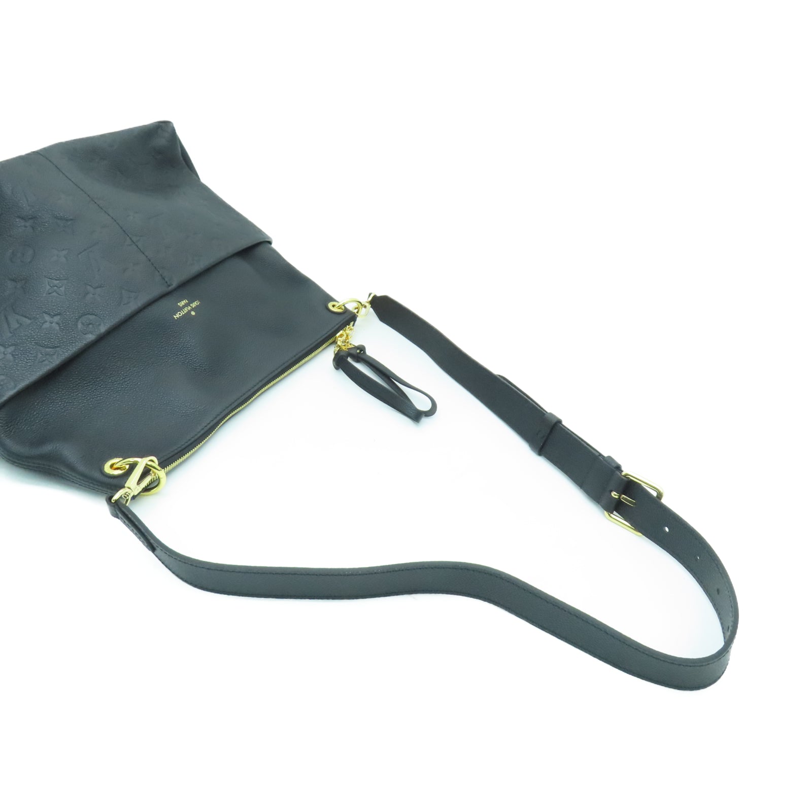 LOUIS VUITTON 压纹皮革Maida Hobo金扣手挽肩背两用袋黑色
