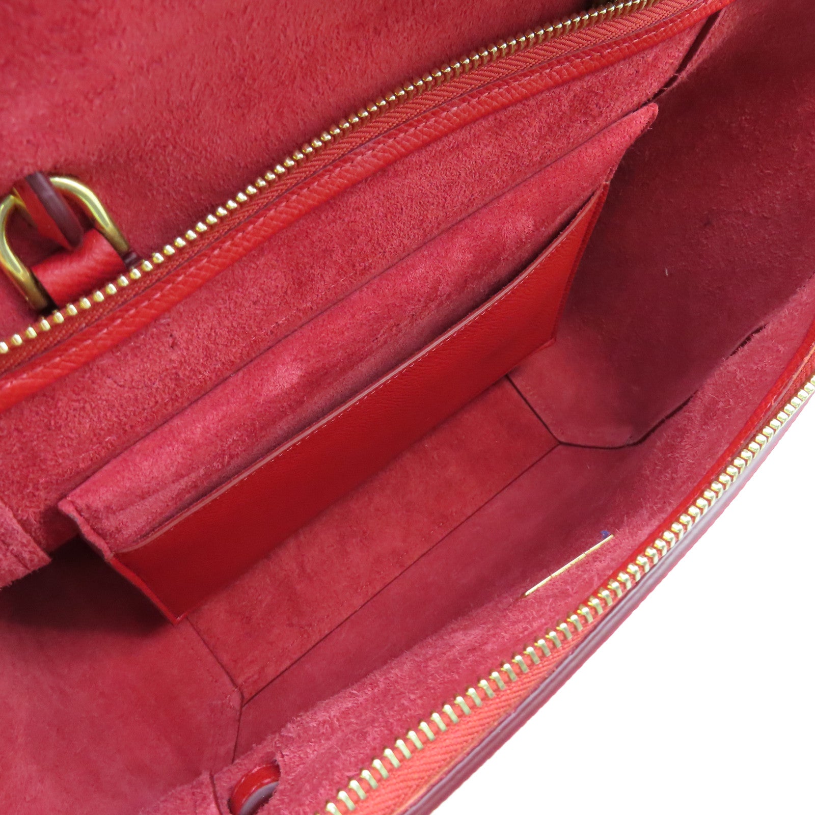CELINE 牛皮皮革2way Shoulder Bag金扣手挽肩背兩用袋紅色