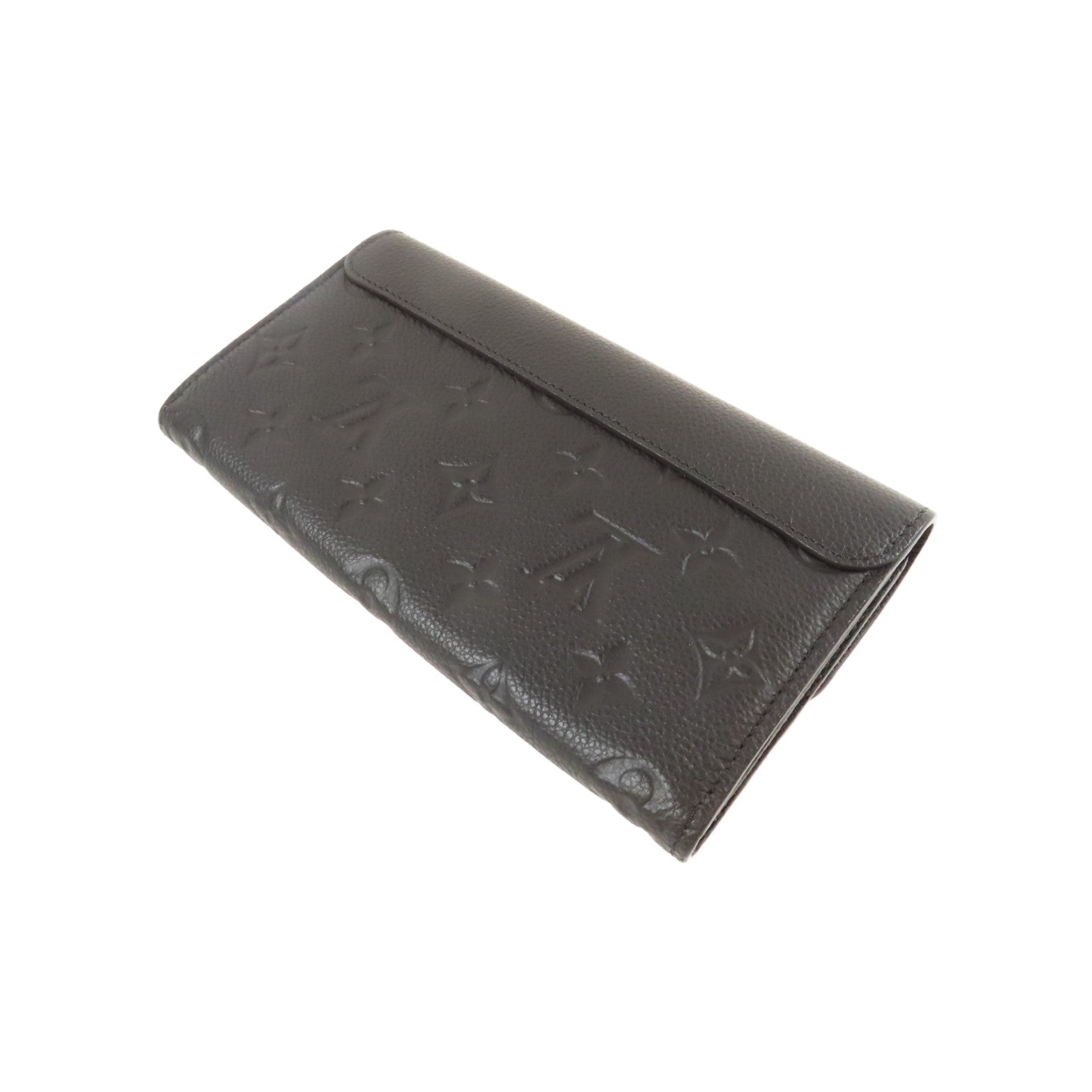 LOUIS VUITTON Monogram Empreinte Pont-Neuf Wallet金扣長錢包黑色