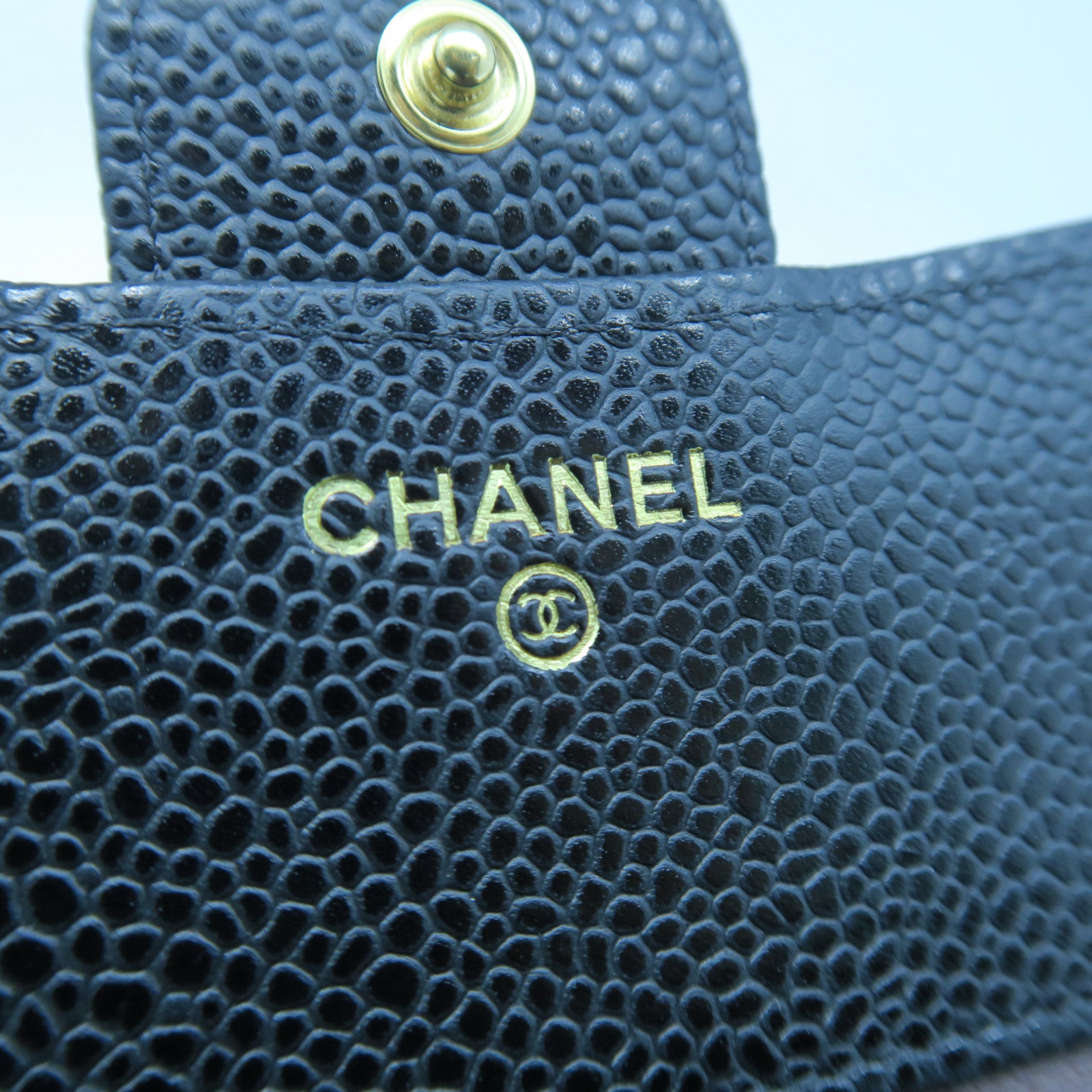 CHANEL 菱格牛皮皮革Wallet钱包黑色