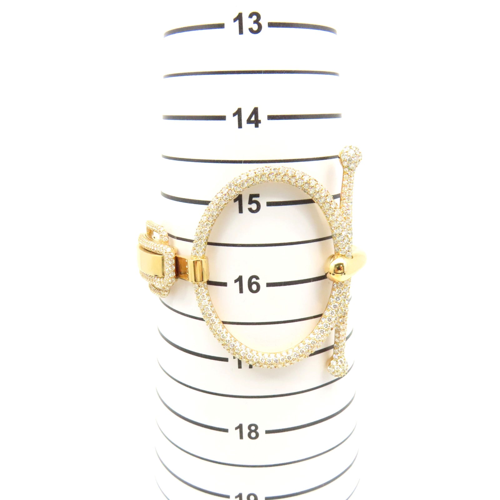 HERMES 18K玫瑰金Diamond Bangle 7.34ct鑽石手鐲