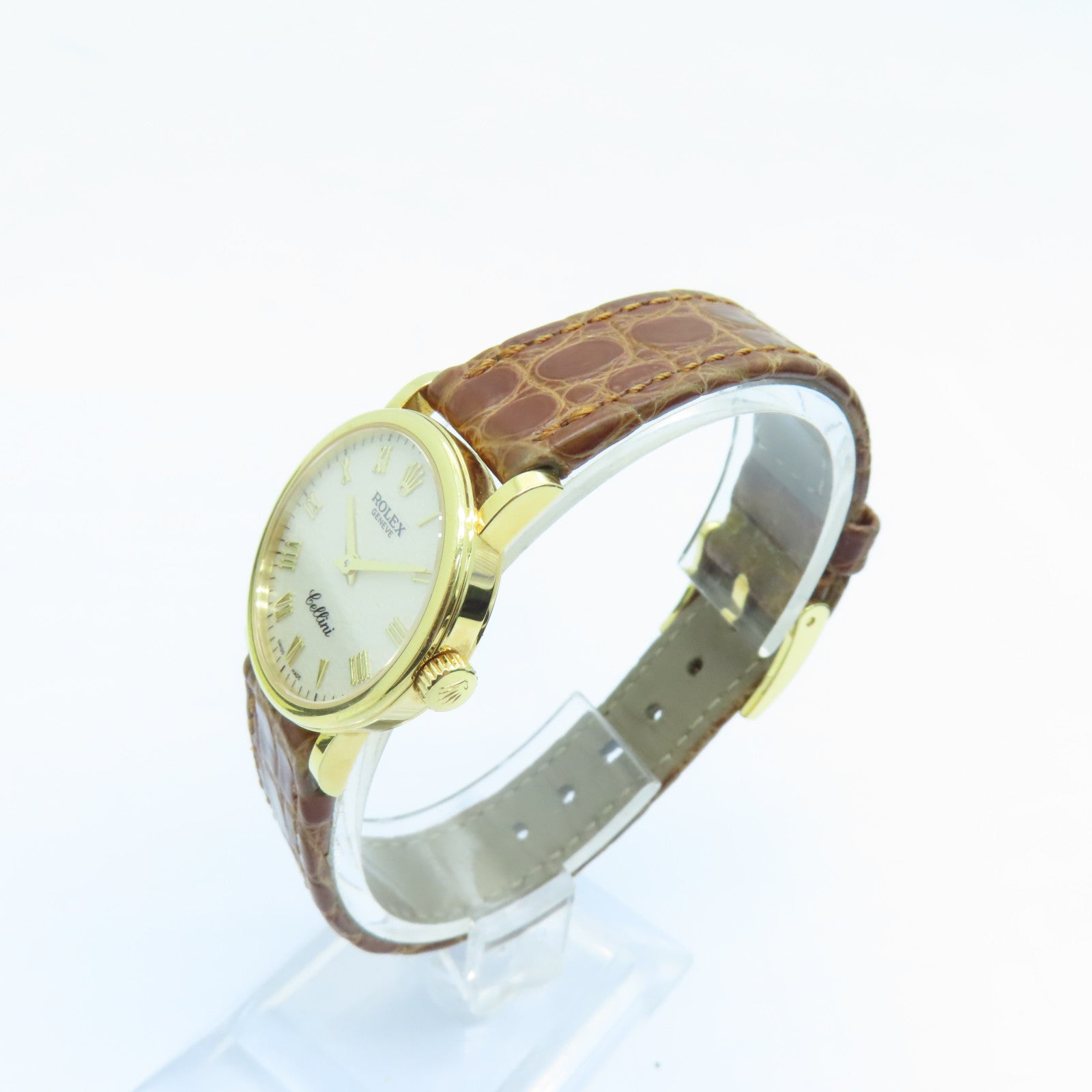 ROLEX Cellini 18K手表石英机芯白色