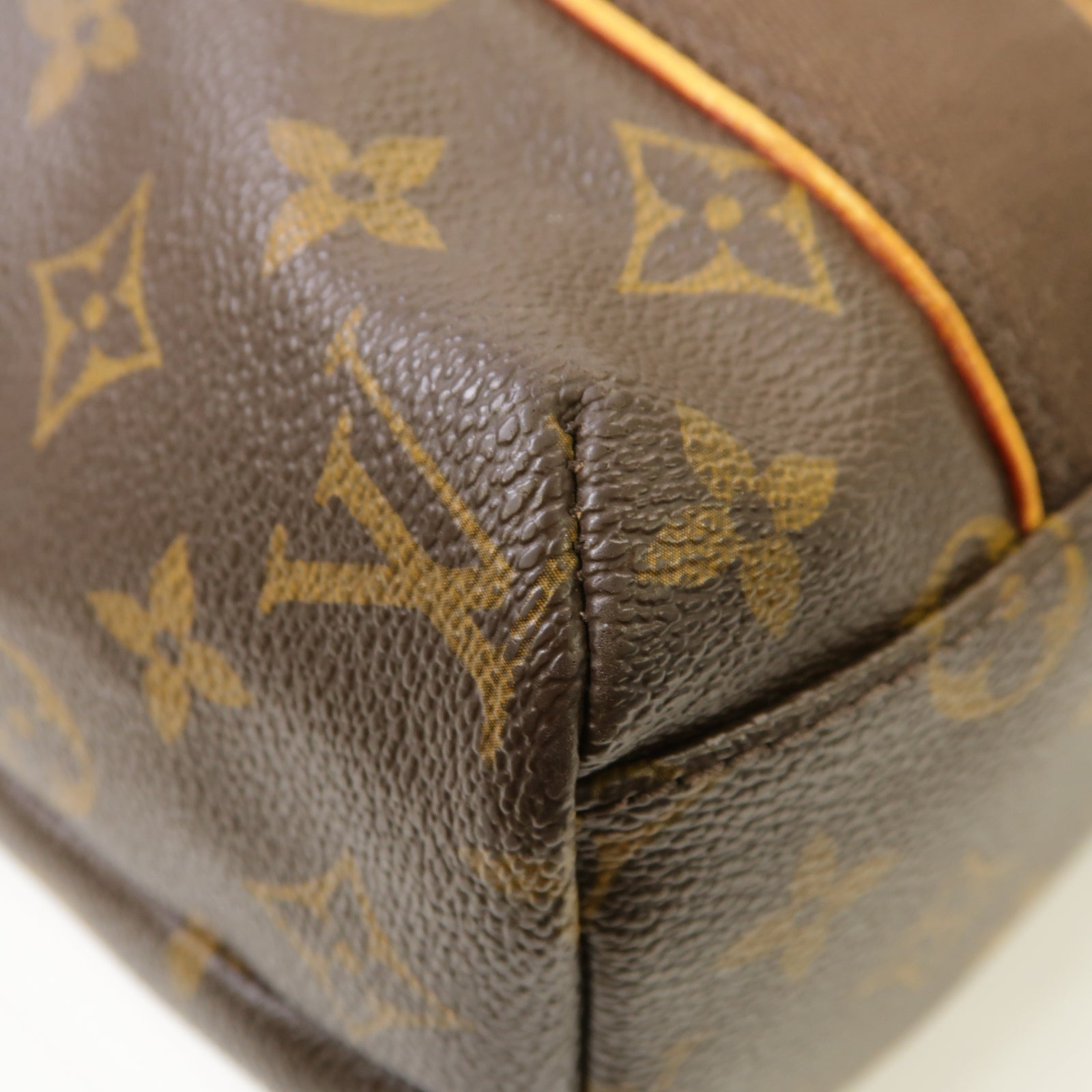 LOUIS VUITTON Monogram Beaubourg金扣手挽袋棕色