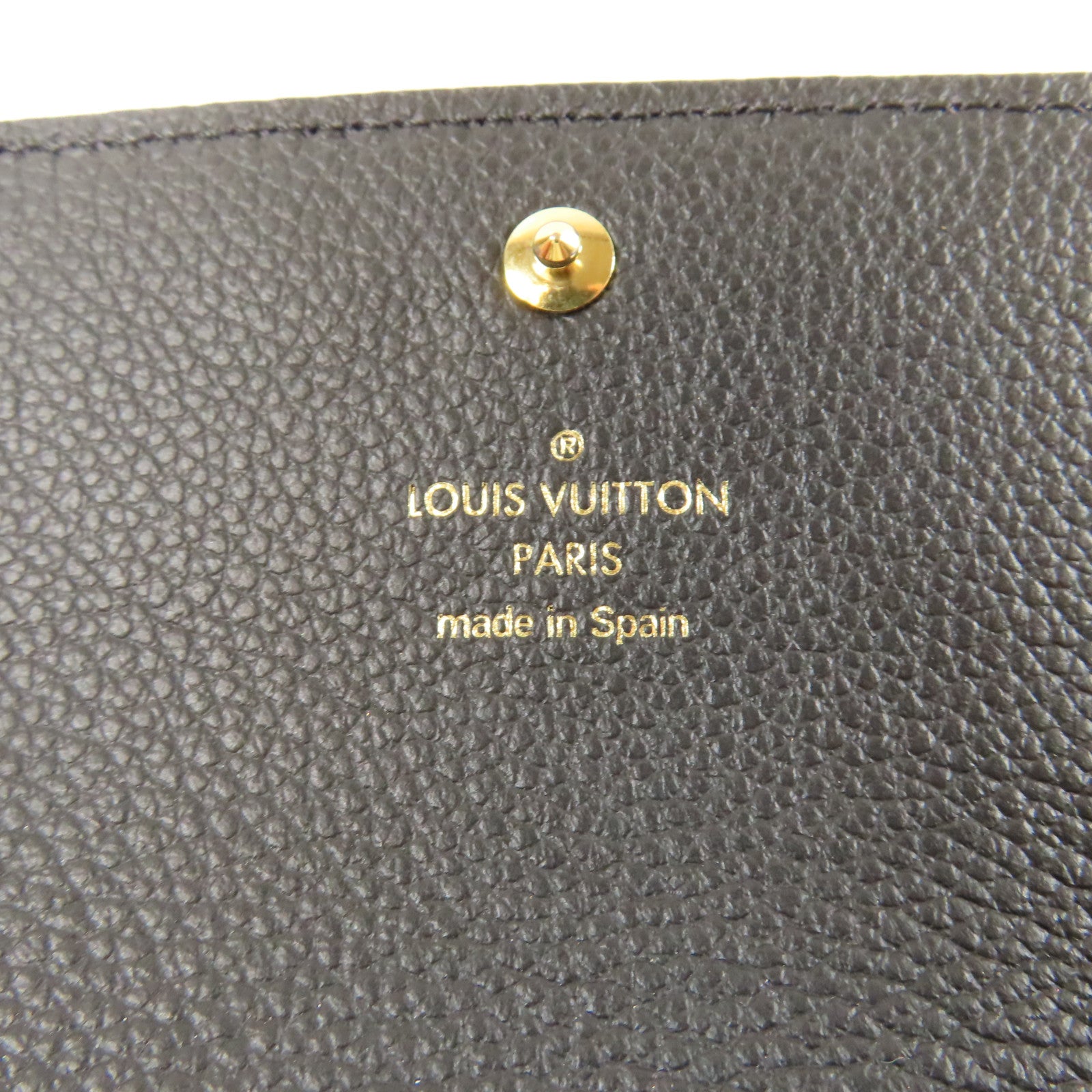 LOUIS VUITTON Monogram Empreinte Pont-Neuf Wallet金扣長錢包黑色