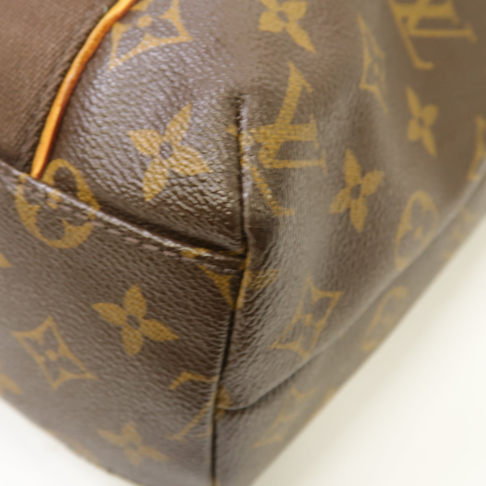 LOUIS VUITTON Monogram Beaubourg金扣手挽袋棕色