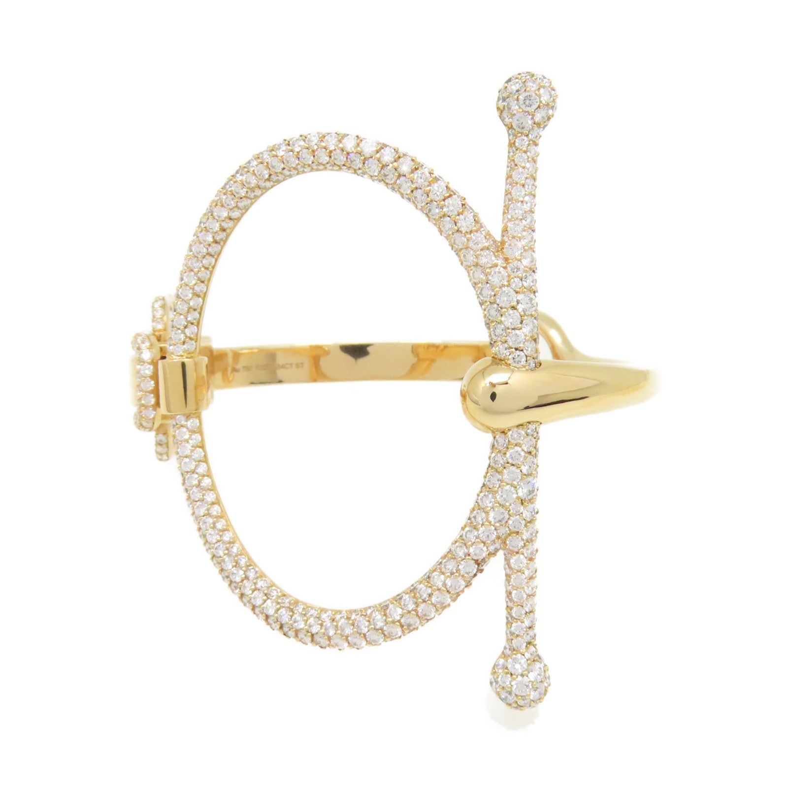HERMES 18K玫瑰金Diamond Bangle 7.34ct鑽石手鐲