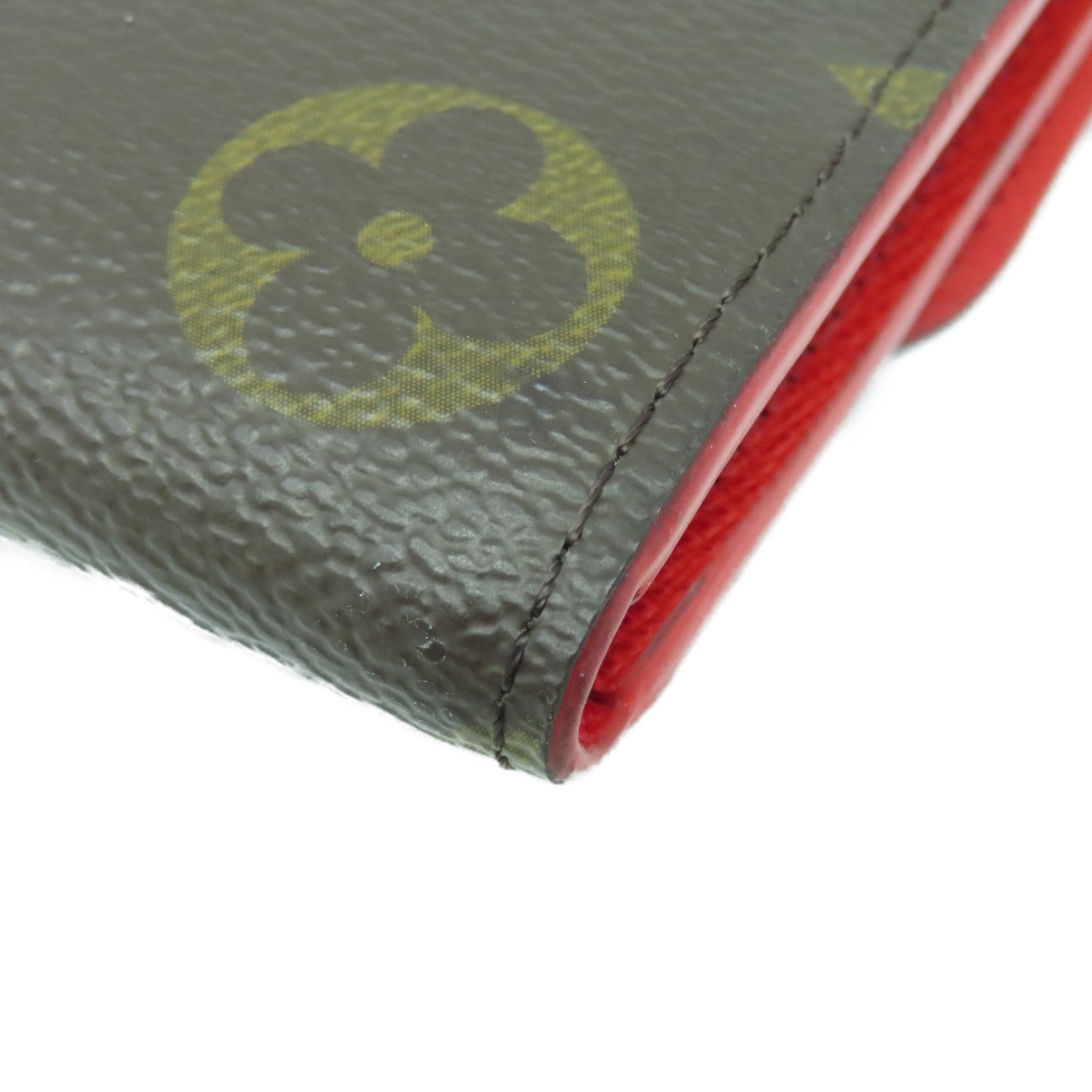LOUIS VUITTON Monogaram Portefeuille Emilie金扣長錢包啡色/紅色