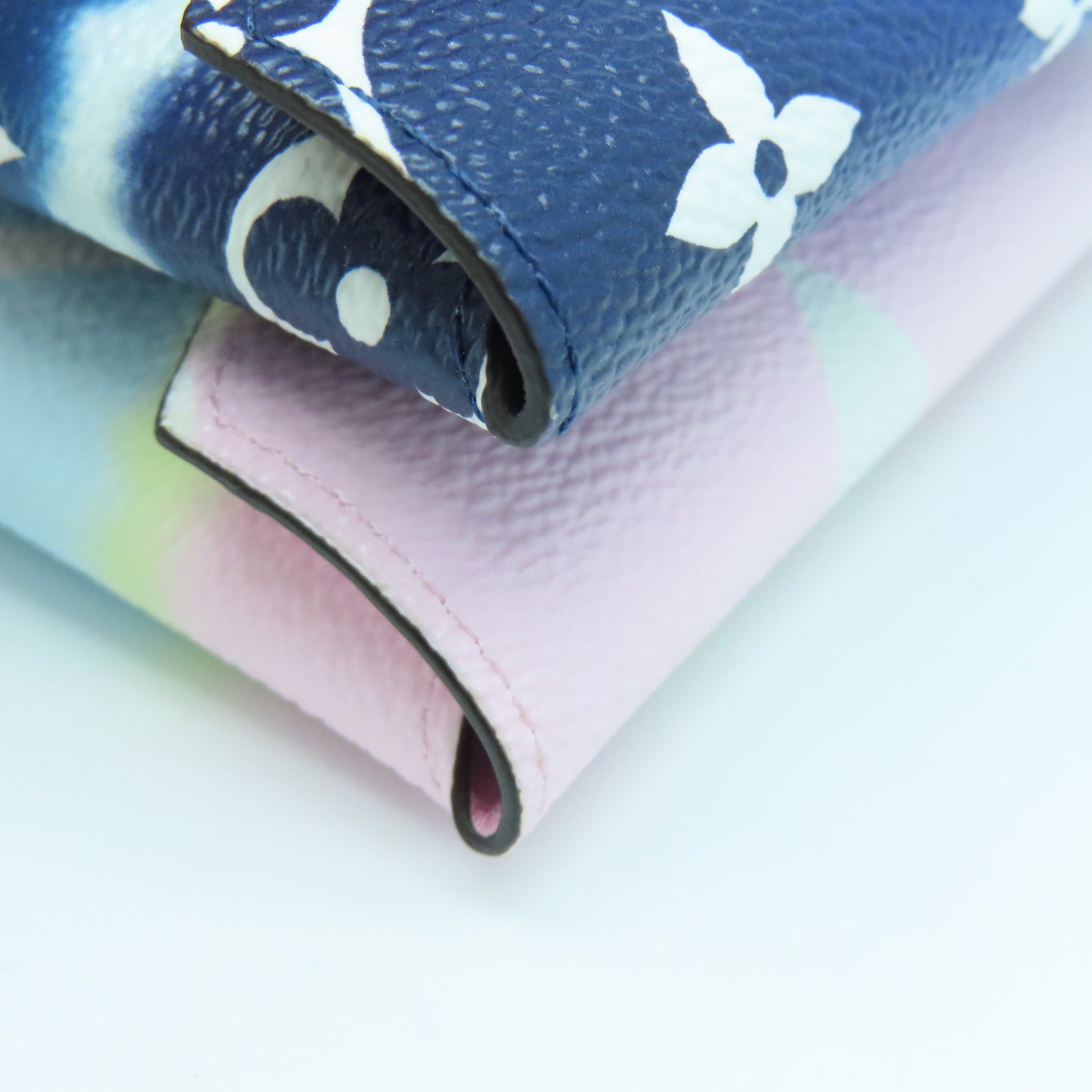 LOUIS VUITTON Monogram Kirigami Pochette Silver Buckle Clutch Color/Blue