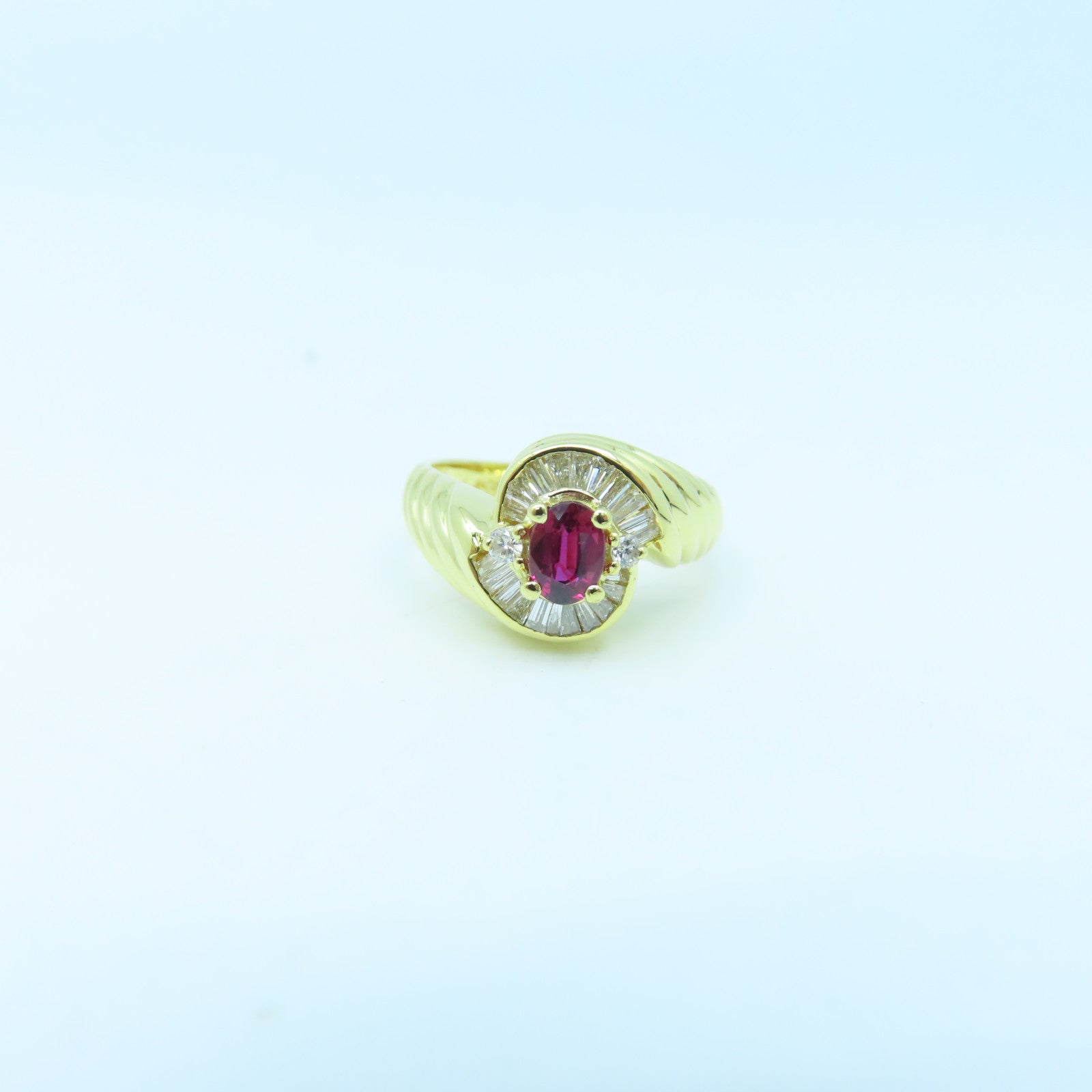 JEWELRY 18K Gold Ruby 5.8g 0.5ct Ruby Ring US#6.5