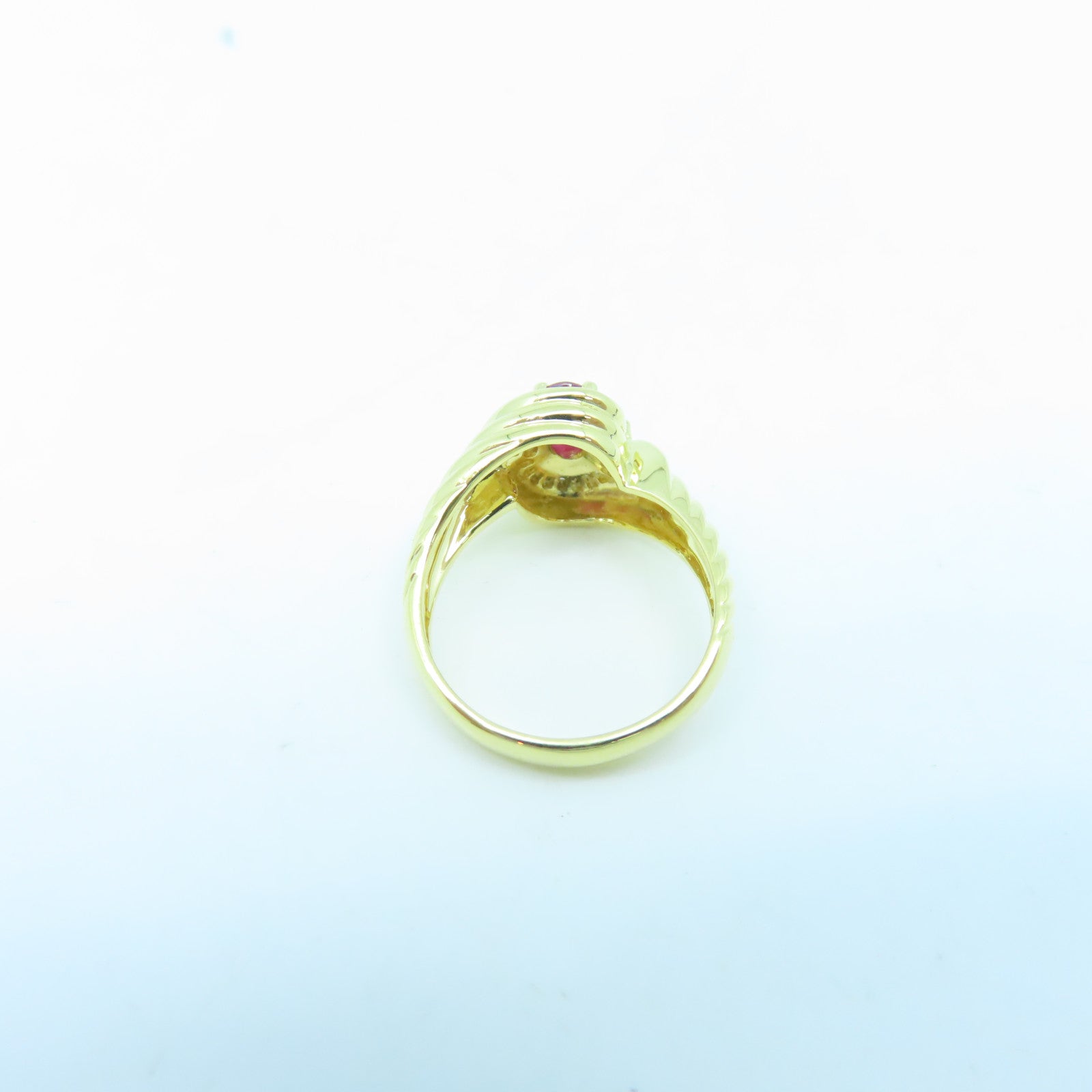 JEWELRY 18K Gold Ruby 5.8g 0.5ct Ruby Ring US#6.5