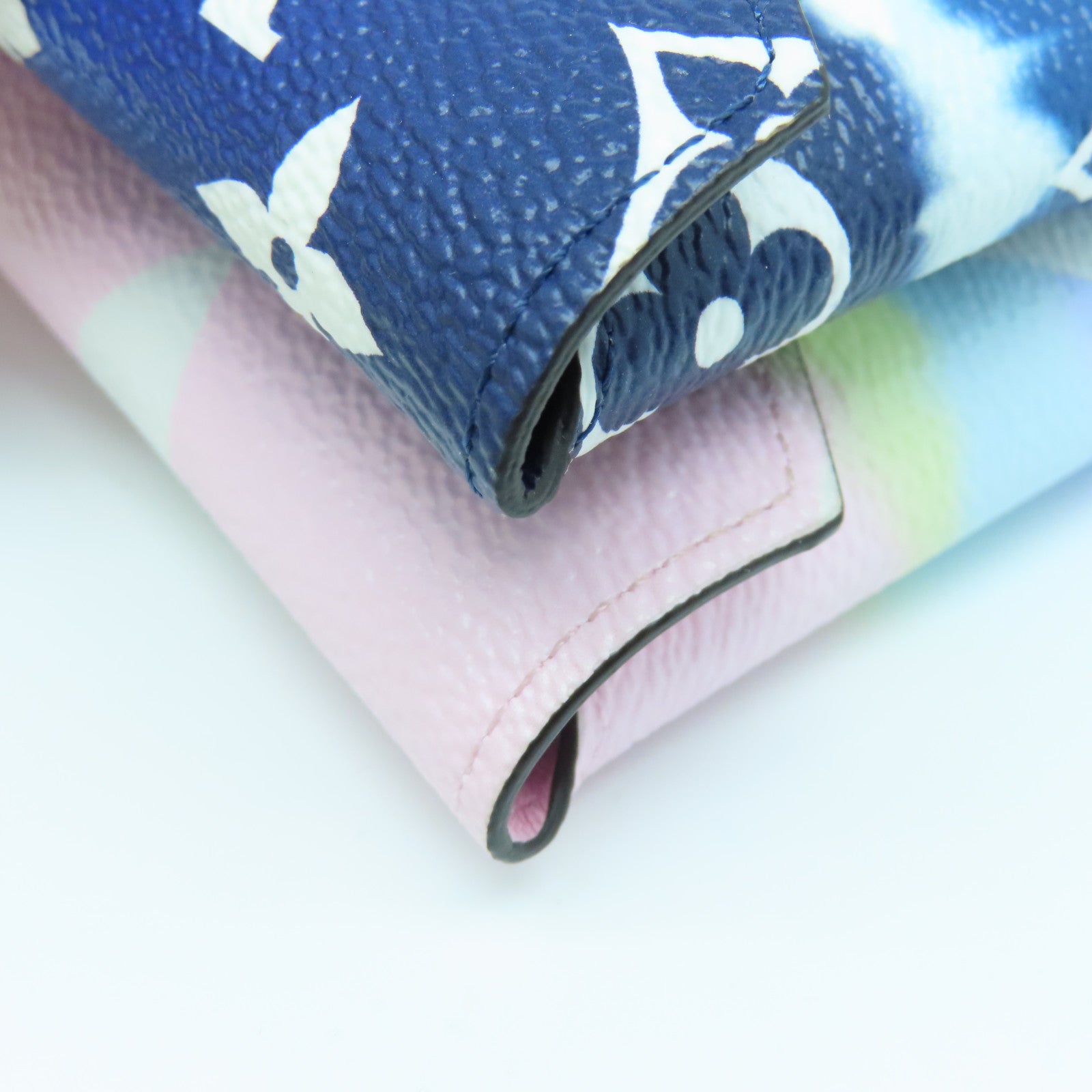 LOUIS VUITTON Monogram Kirigami Pochette Silver Buckle Clutch Color/Blue