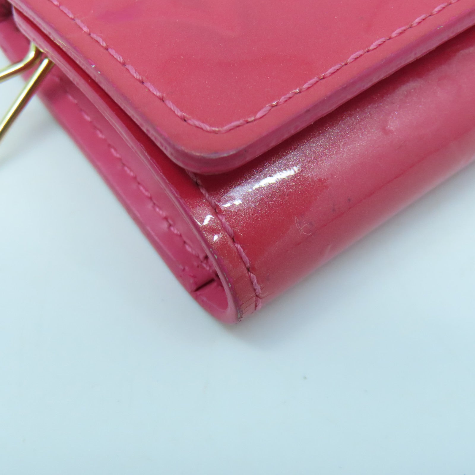 LOUIS VUITTON Monogram Vernis Key Case Key Case Pink