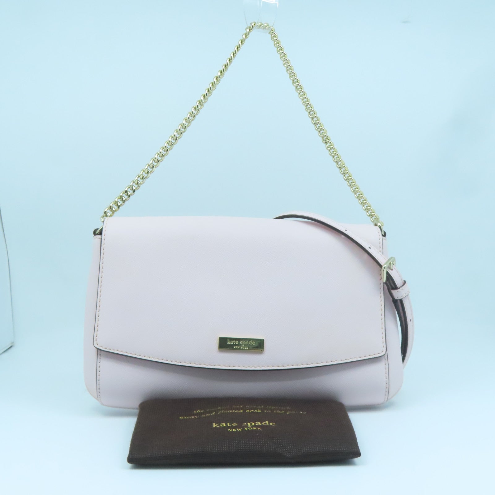 Kate Spade 牛皮皮革2way Shoulder Bag金扣手挽肩背兩用袋粉紅色