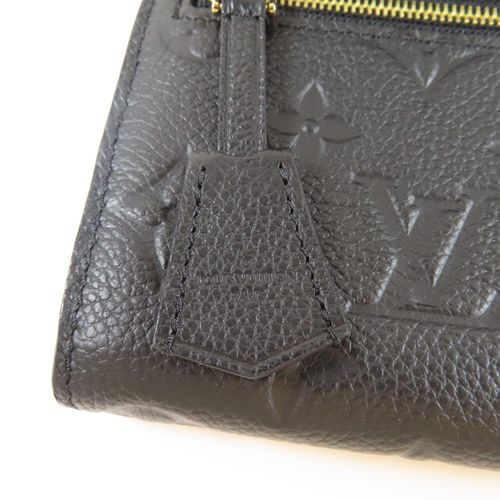 LOUIS VUITTON Monogram Empreinte Pont-Neuf Wallet金扣長錢包黑色