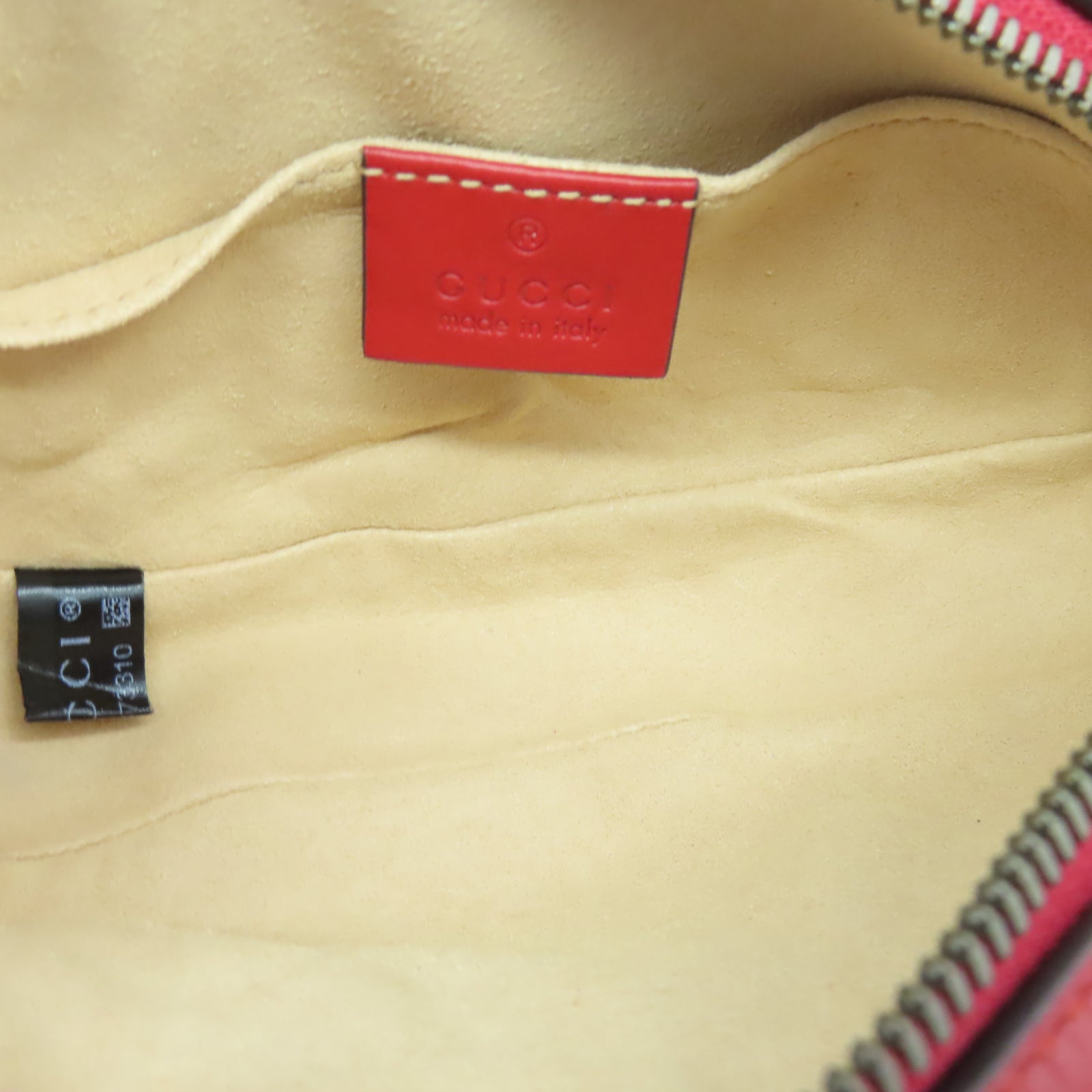 GUCCI 【激減優惠】斜紋牛皮皮革GG Marmont Waist Bag金扣腰包紅色