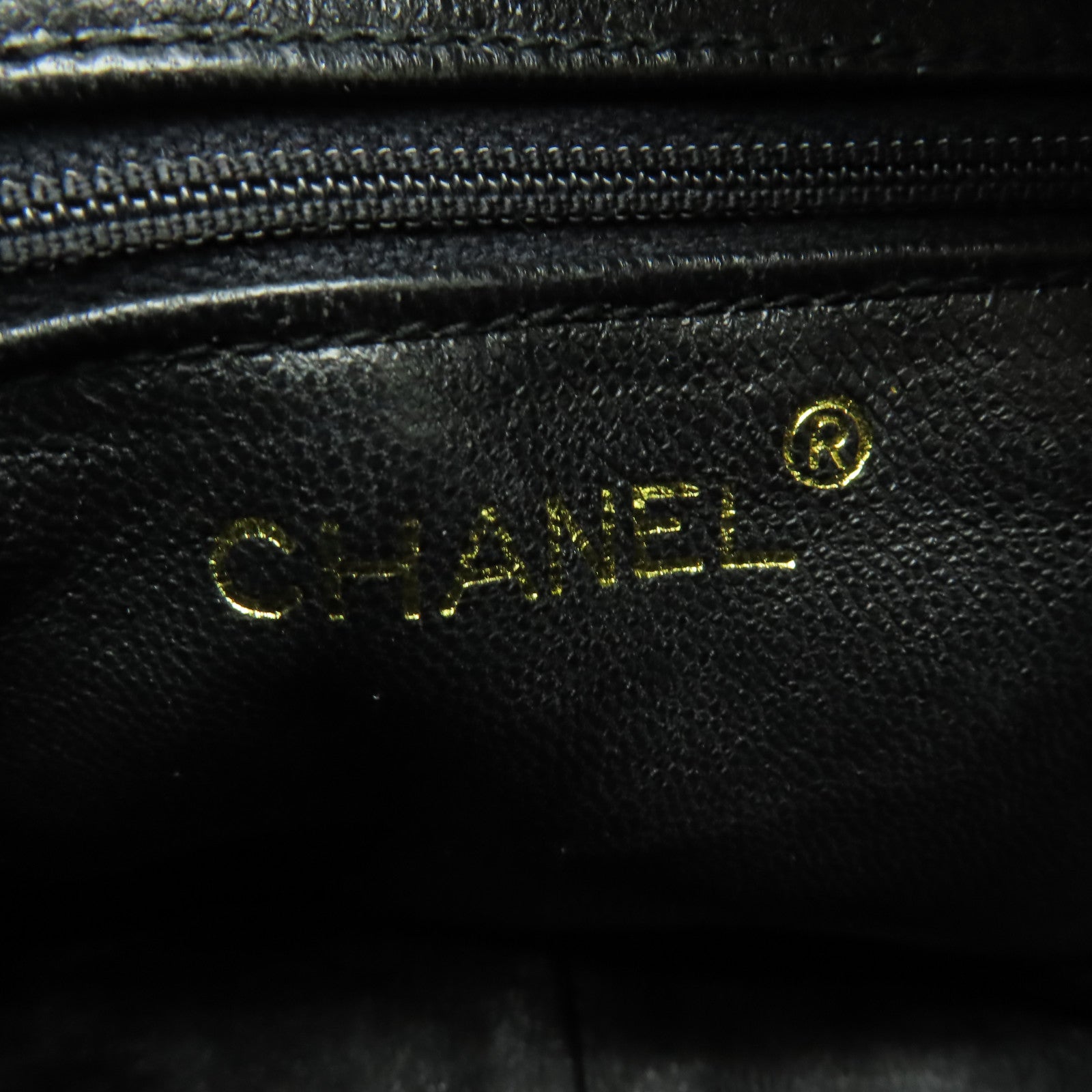 CHANEL 菱格羊皮皮革Chain Shoulder Bag金扣鏈帶肩背袋黑色