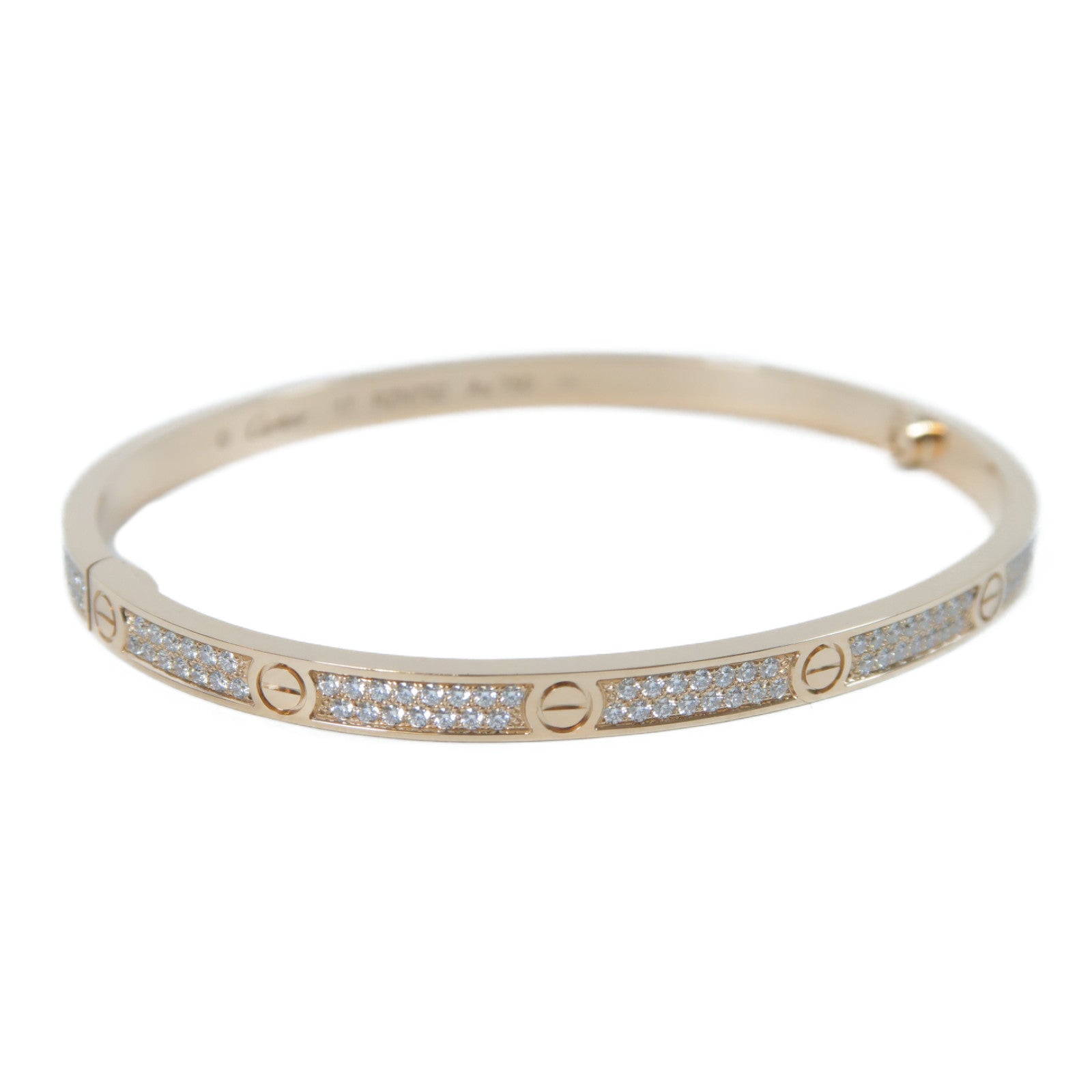 CARTIER 18K玫瑰金Diamond Love Bracelet 0.95ct鑽石手鐲Cartier#17
