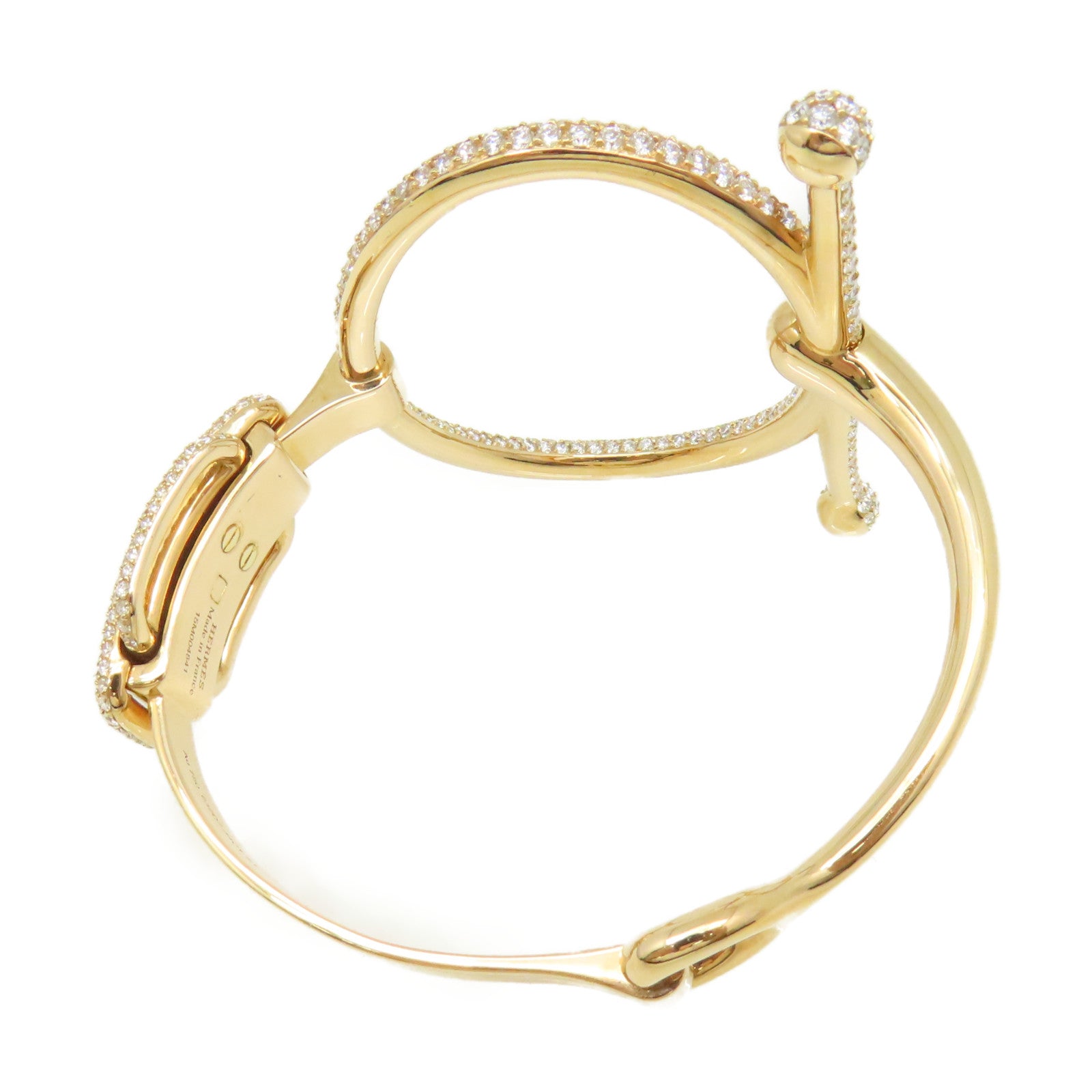 HERMES 18K玫瑰金Diamond Bangle 7.34ct鑽石手鐲