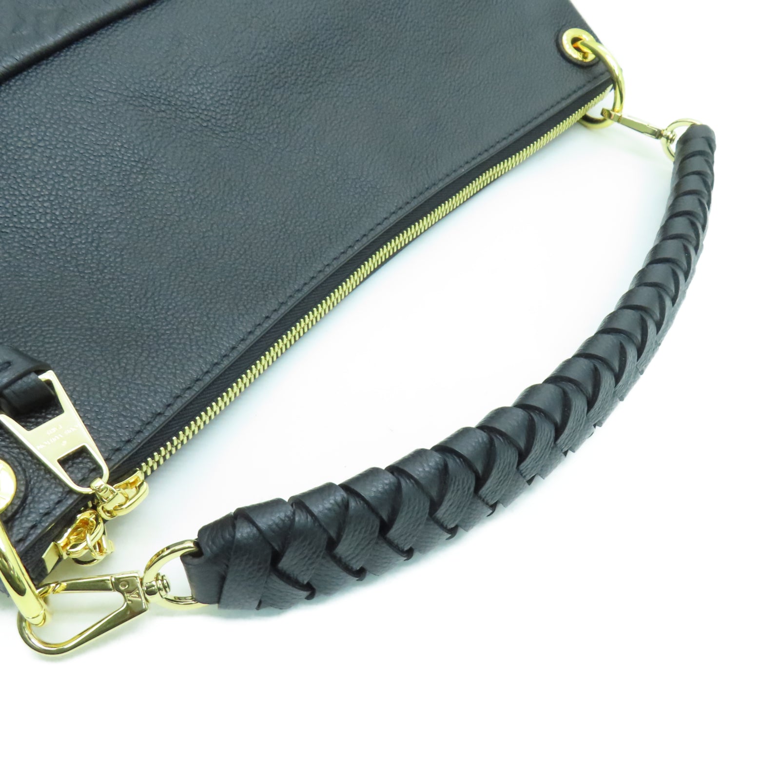 LOUIS VUITTON 压纹皮革Maida Hobo金扣手挽肩背两用袋黑色