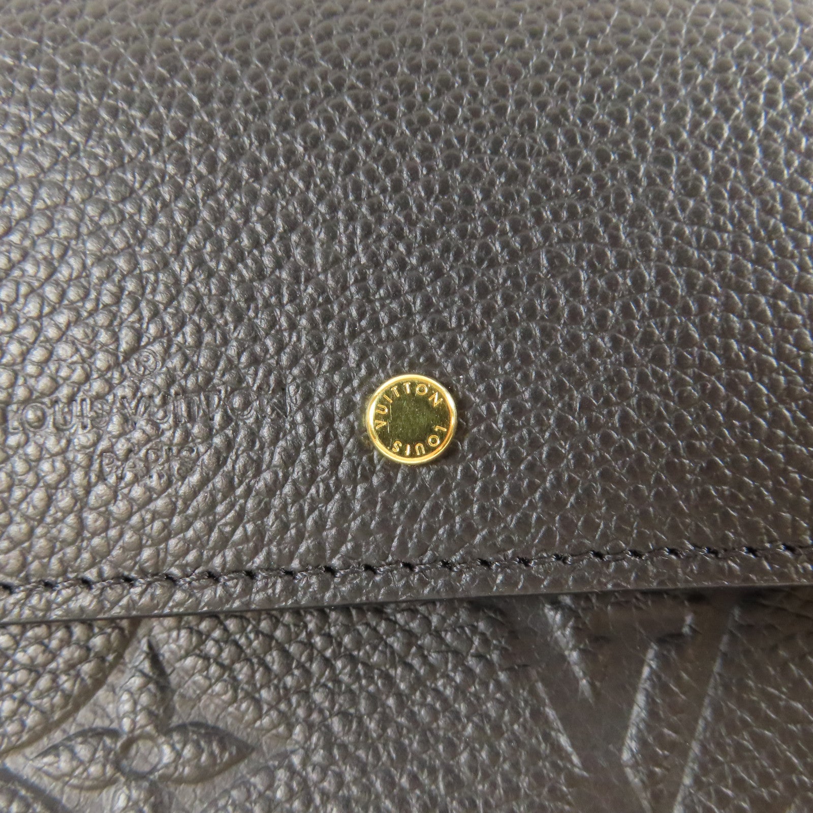 LOUIS VUITTON Monogram Empreinte Pont-Neuf Wallet金扣長錢包黑色