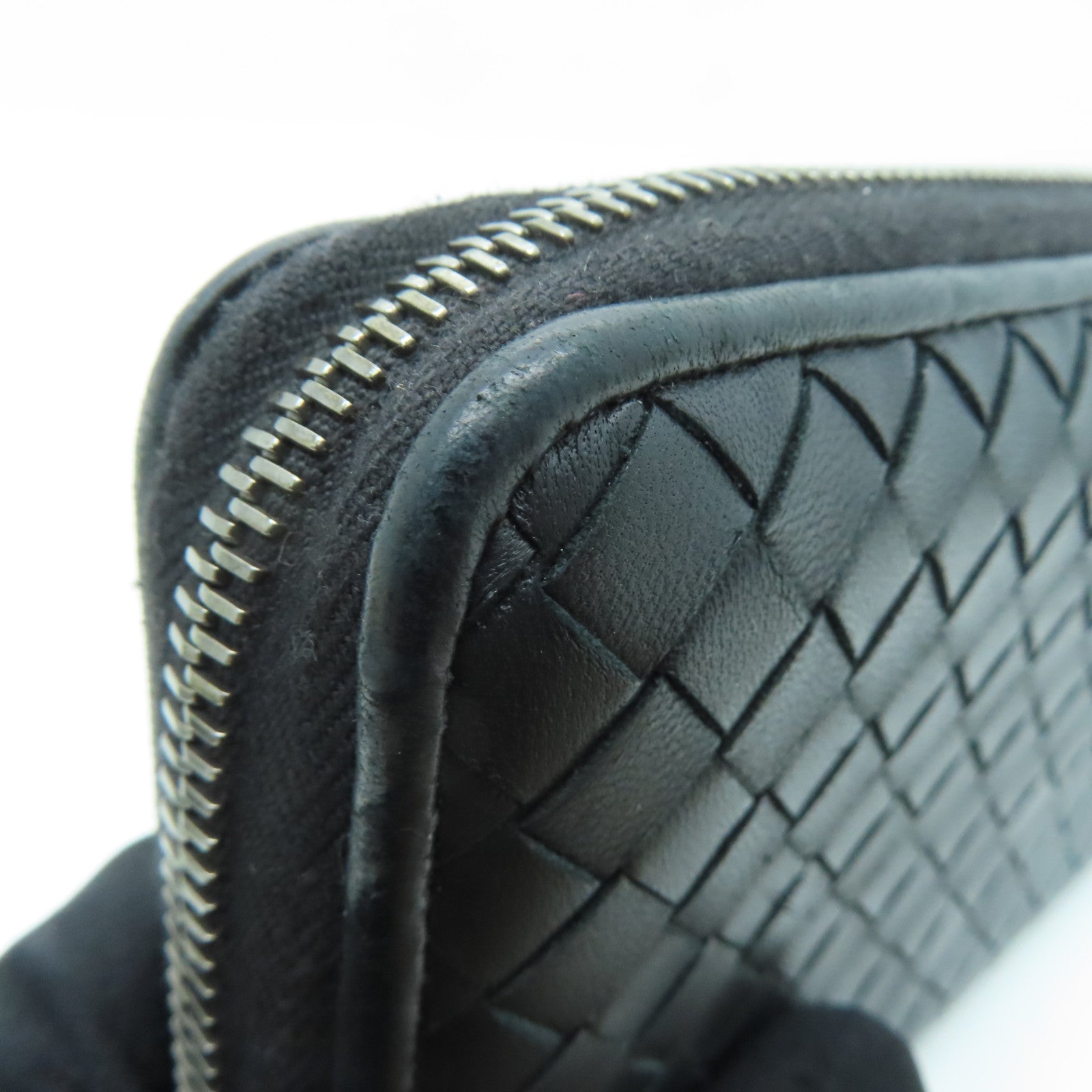 BOTTEGA VENETA 【激減優惠】牛皮皮革Long Wallet長錢包黑色