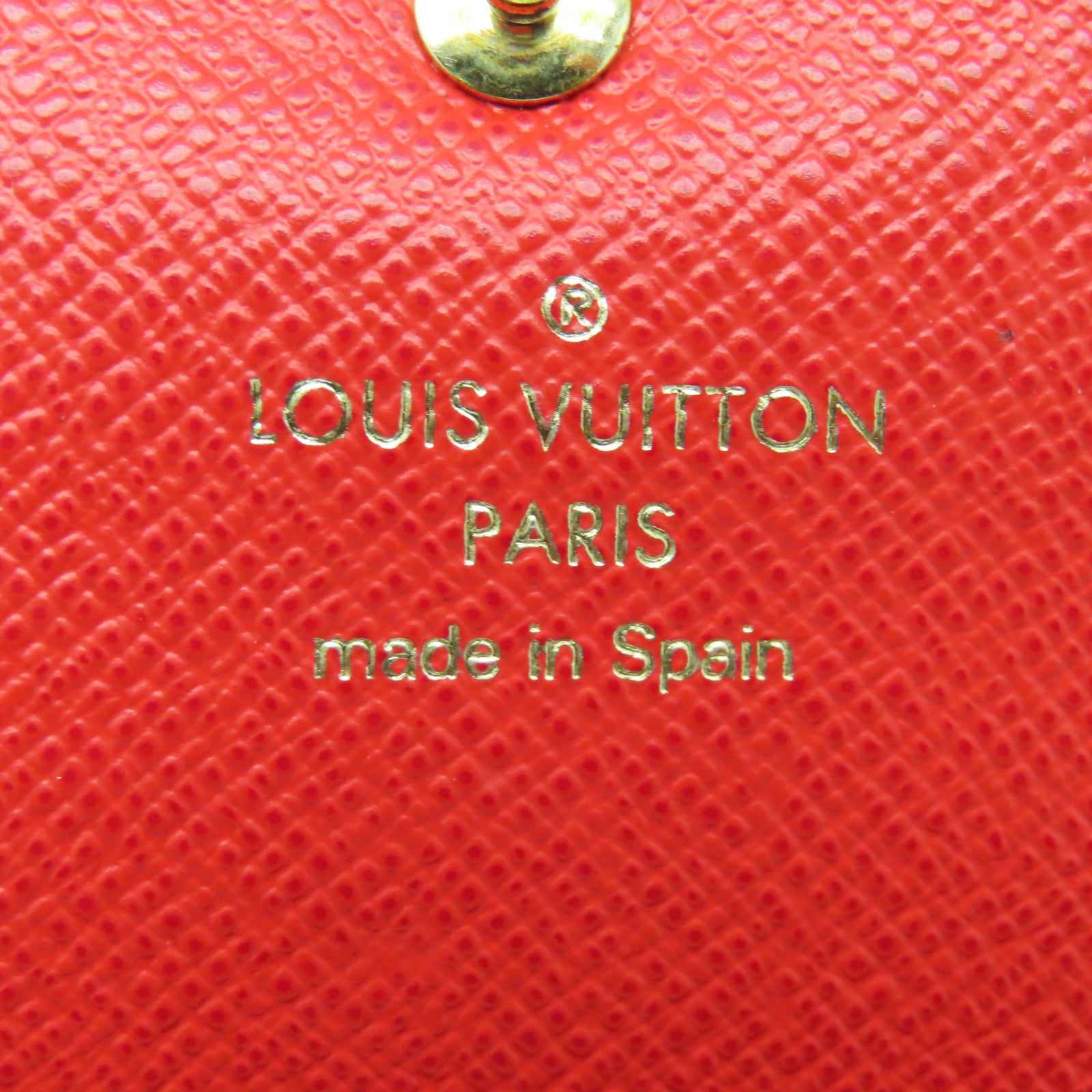 LOUIS VUITTON Monogaram Portefeuille Emilie金扣長錢包啡色/紅色