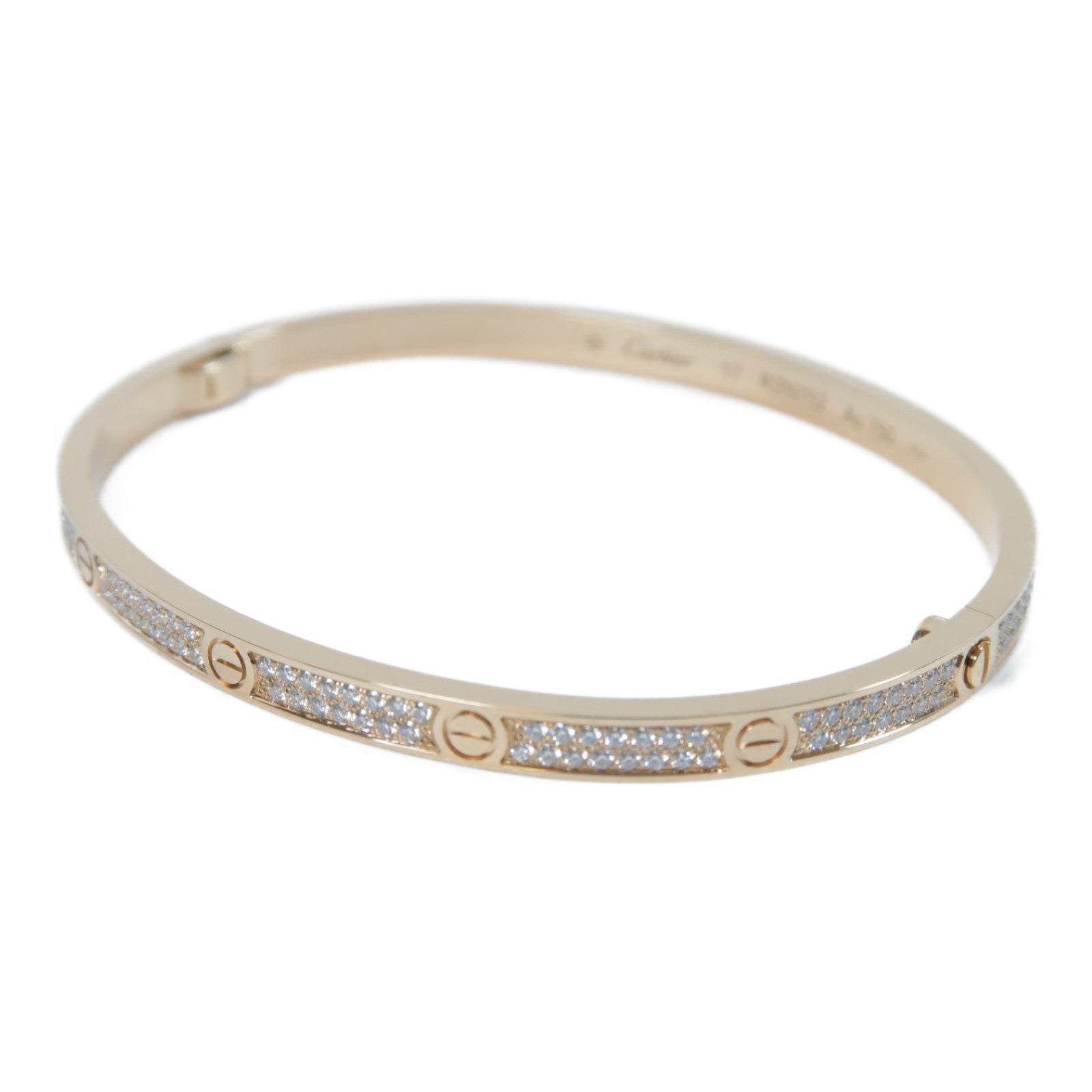 CARTIER 18K玫瑰金Diamond Love Bracelet 0.95ct鑽石手鐲Cartier#17