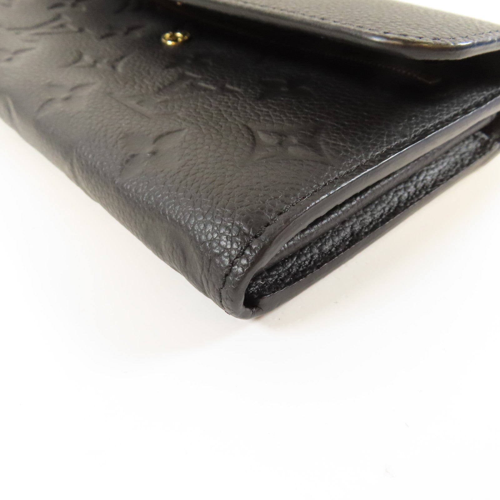 LOUIS VUITTON Monogram Empreinte Pont-Neuf Wallet金扣長錢包黑色