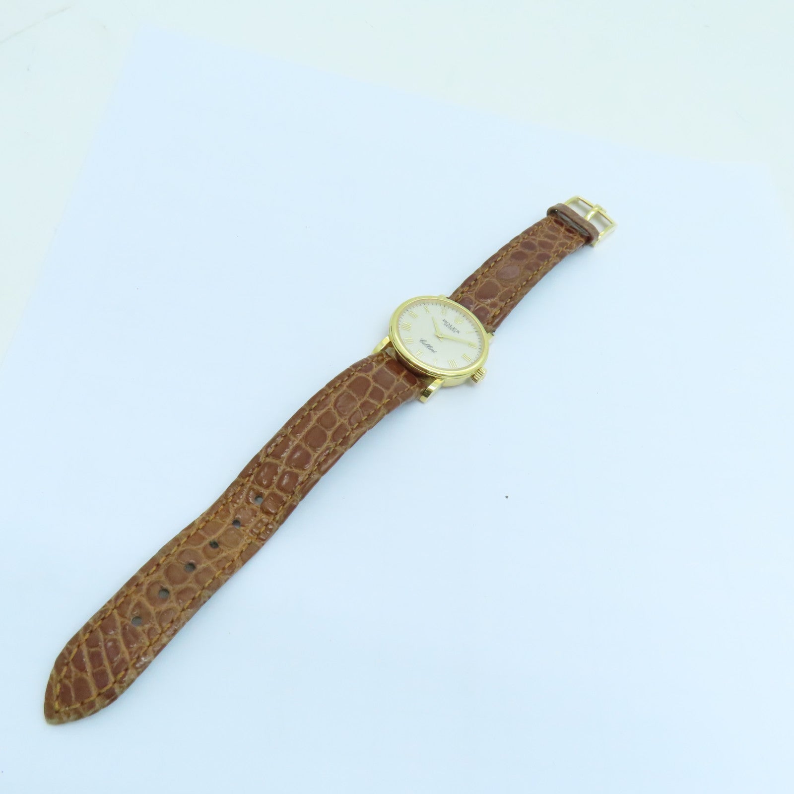 ROLEX Cellini 18K手表石英机芯白色