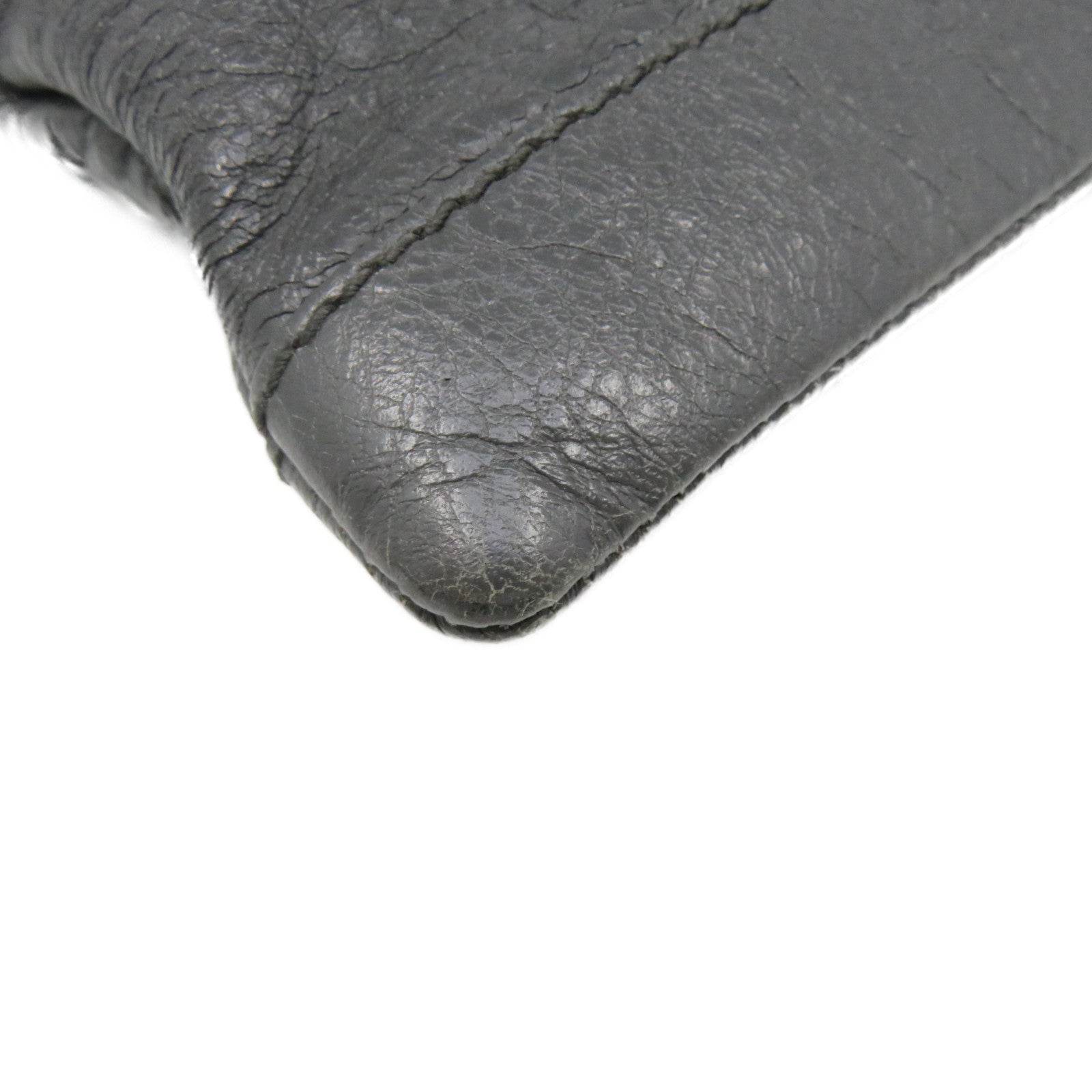 BALENCIAGA 【激減優惠】羊皮皮革Clutch Bag手拿包灰色