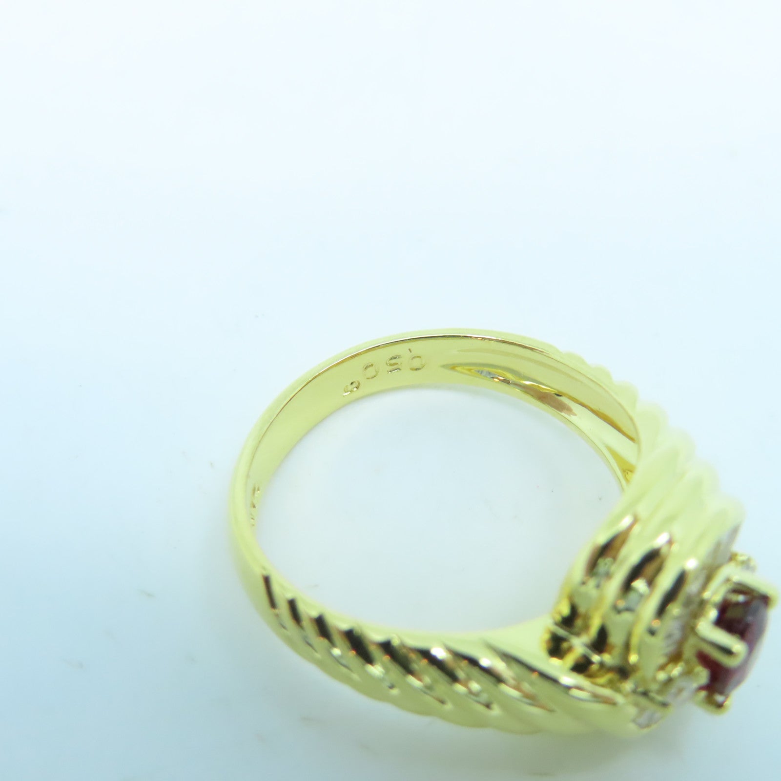JEWELRY 18K Gold Ruby 5.8g 0.5ct Ruby Ring US#6.5