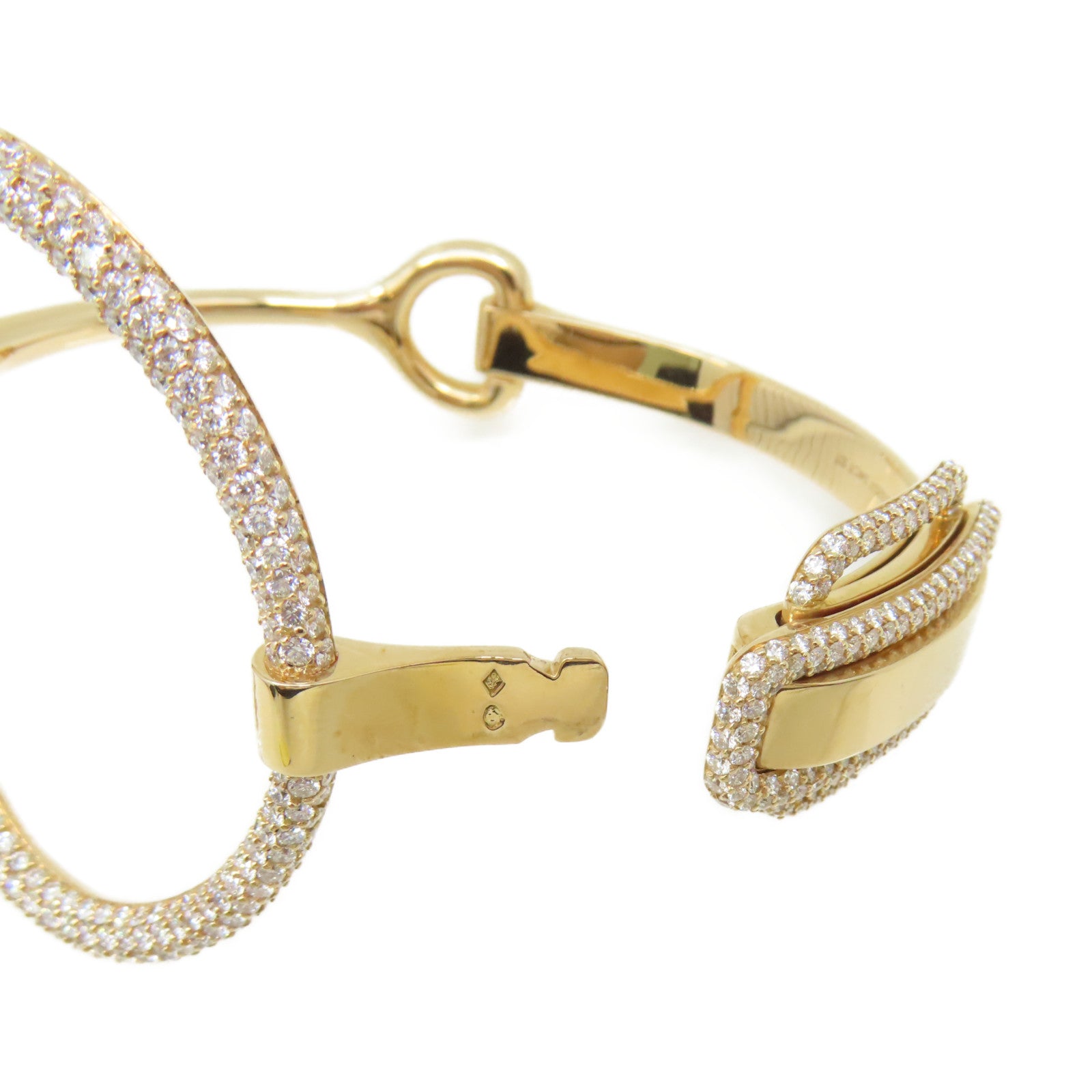 HERMES 18K玫瑰金Diamond Bangle 7.34ct鑽石手鐲
