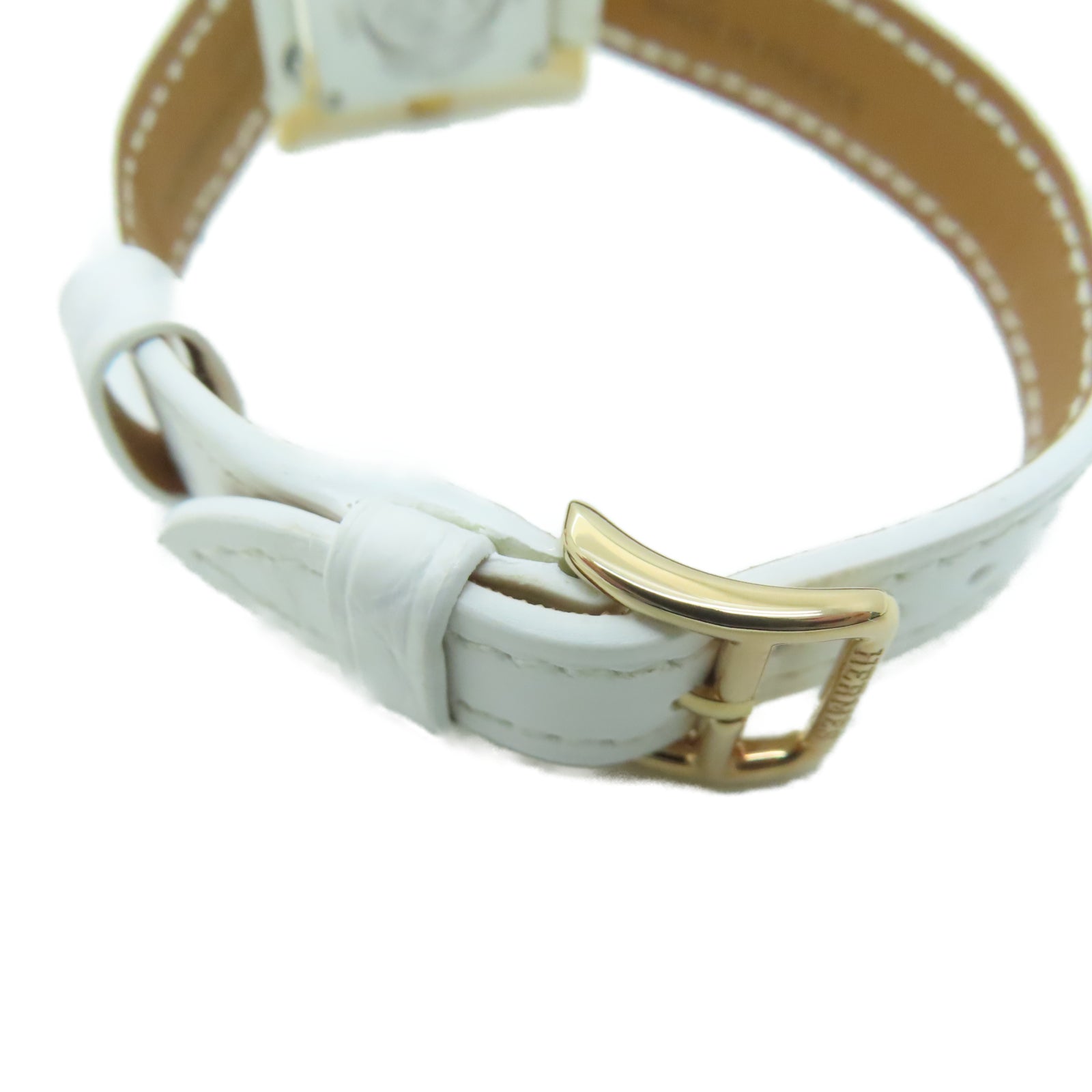 HERMES H watch不锈钢手表石英机芯白色