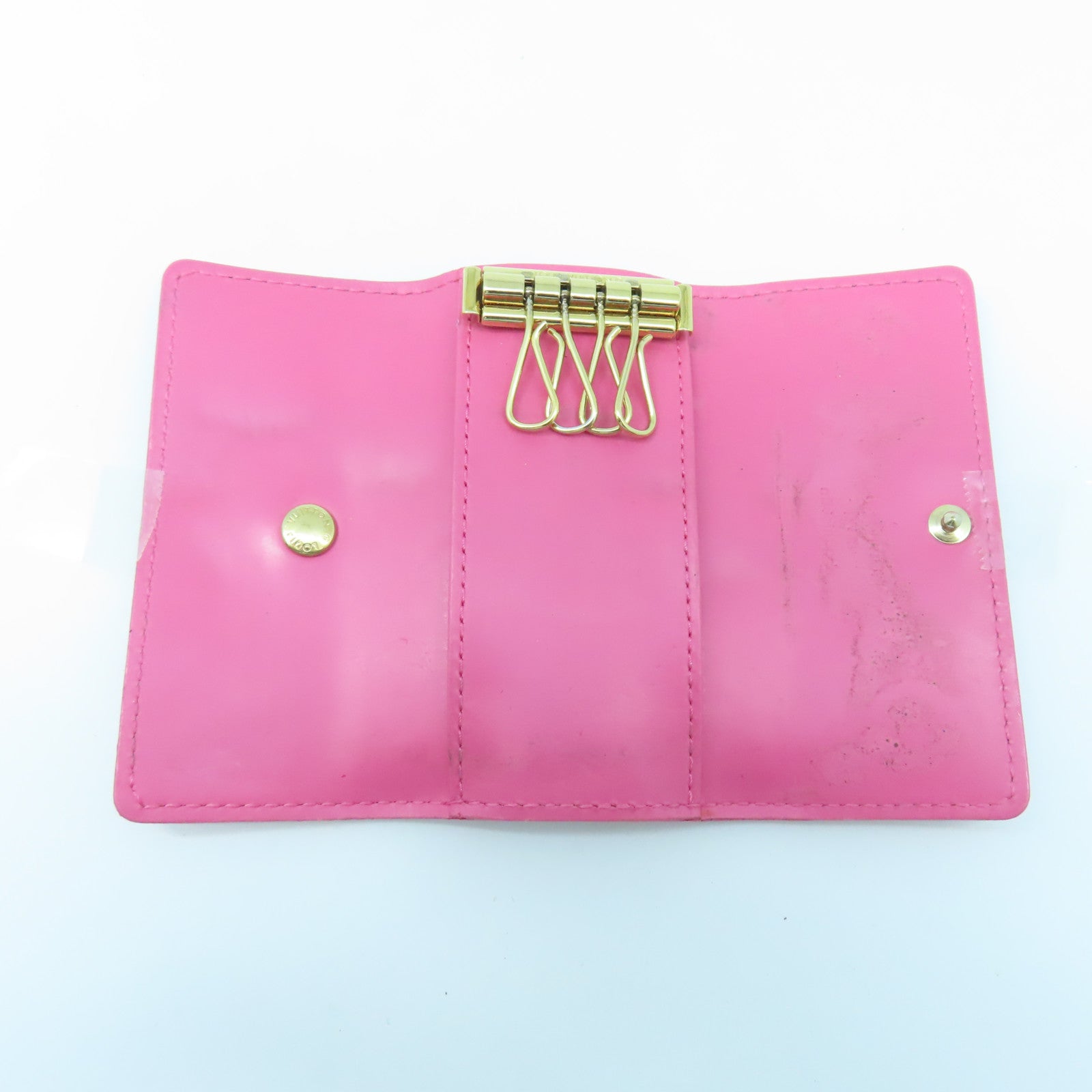 LOUIS VUITTON Monogram Vernis Key Case Key Case Pink