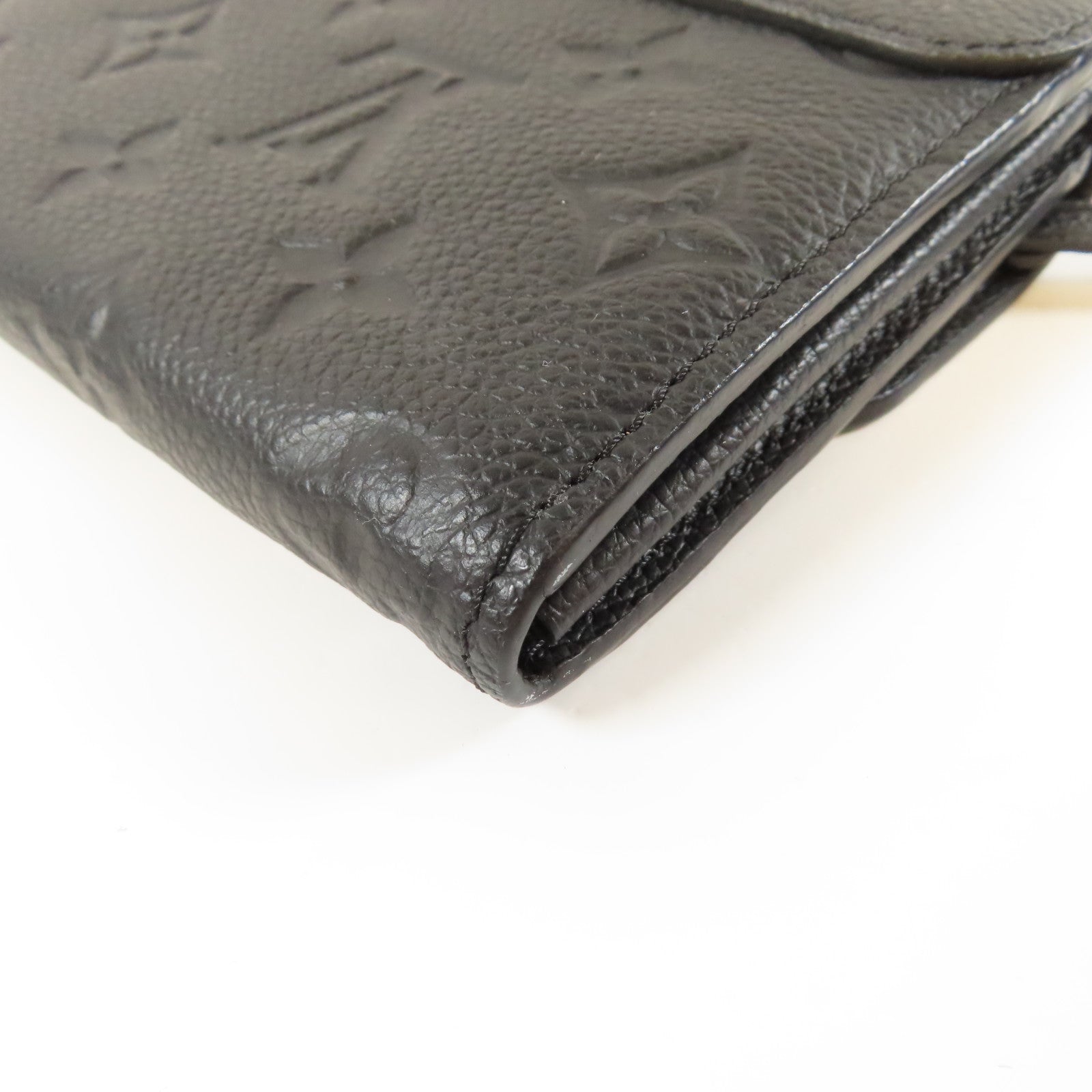 LOUIS VUITTON Monogram Empreinte Pont-Neuf Wallet金扣長錢包黑色
