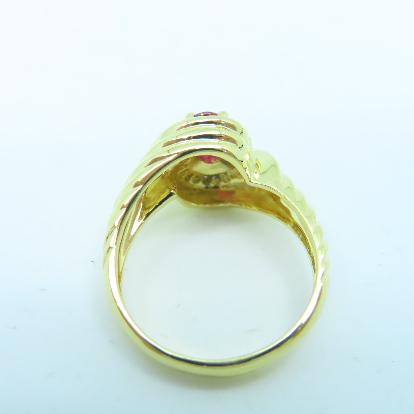 JEWELRY 18K Gold Ruby 5.8g 0.5ct Ruby Ring US#6.5