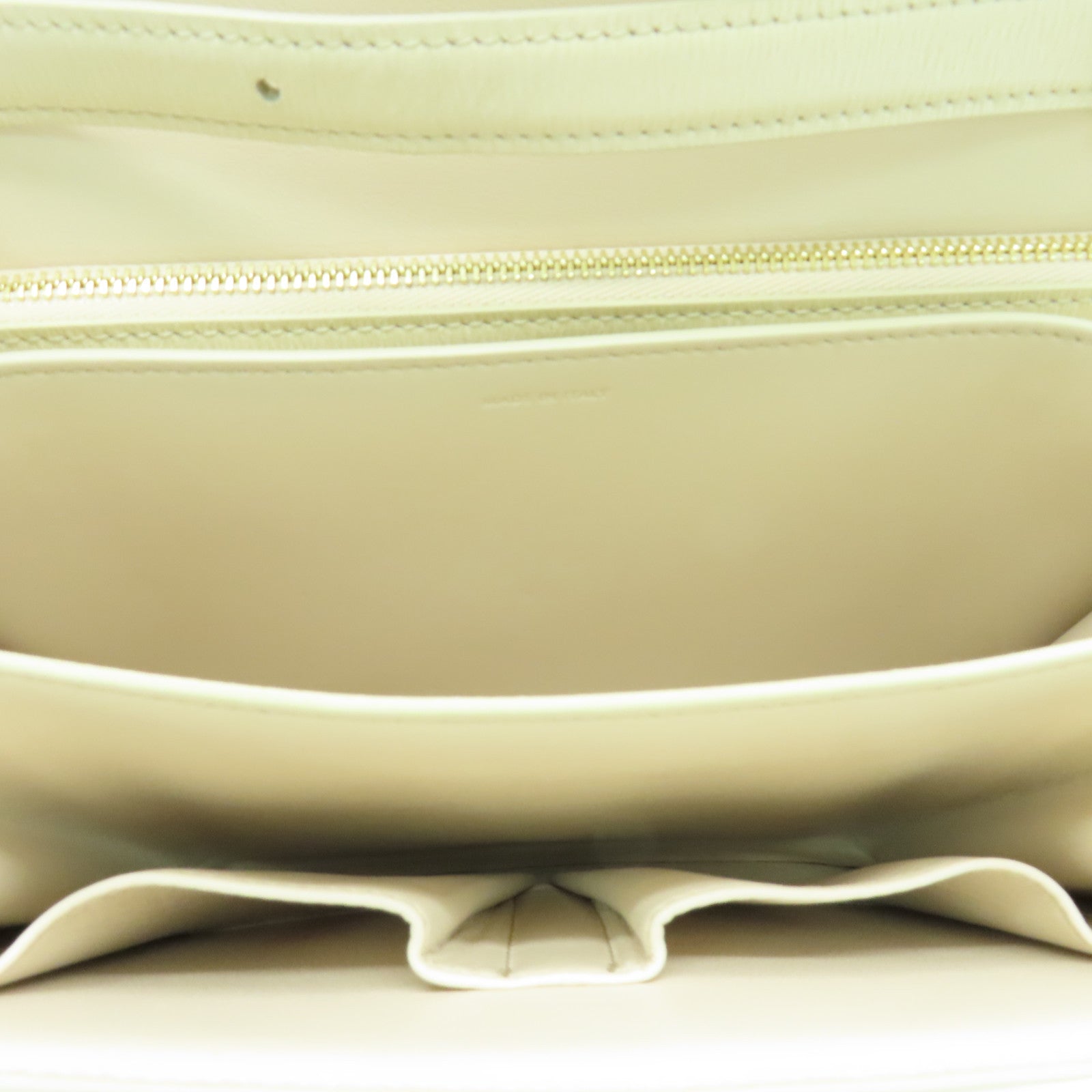 CELINE 牛皮皮革Classic Bag金扣肩背袋米色