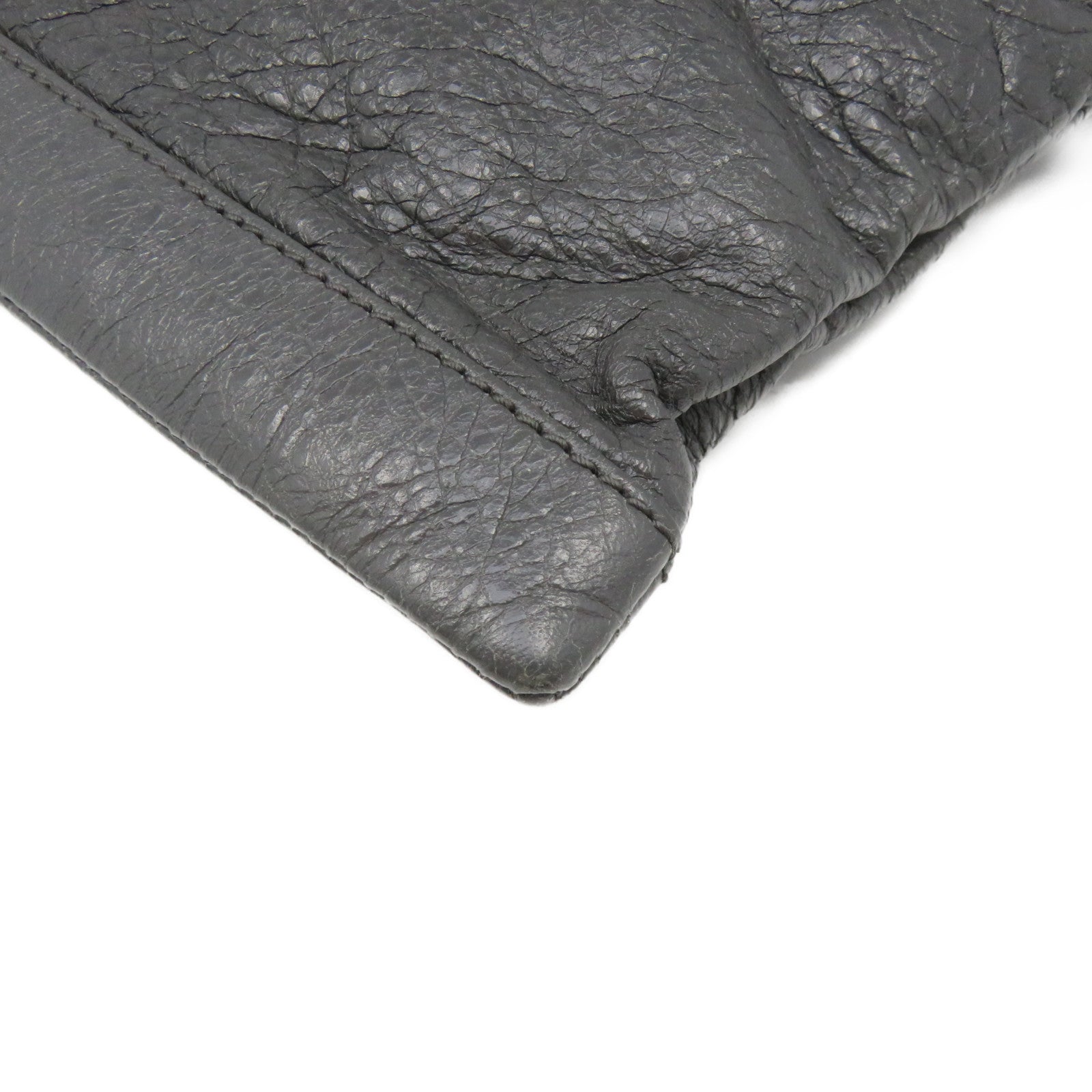 BALENCIAGA 【激減優惠】羊皮皮革Clutch Bag手拿包灰色