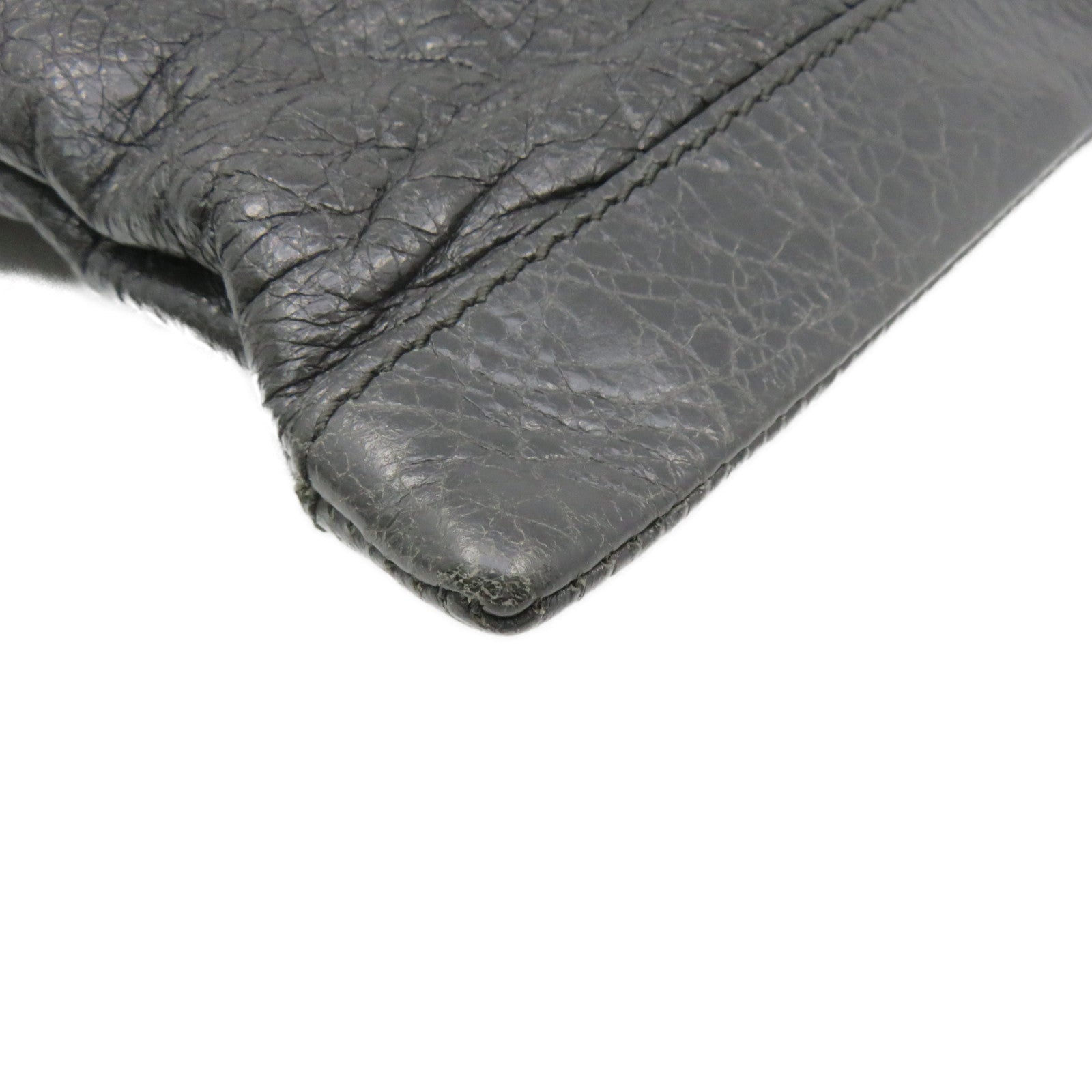 BALENCIAGA 【激減優惠】羊皮皮革Clutch Bag手拿包灰色