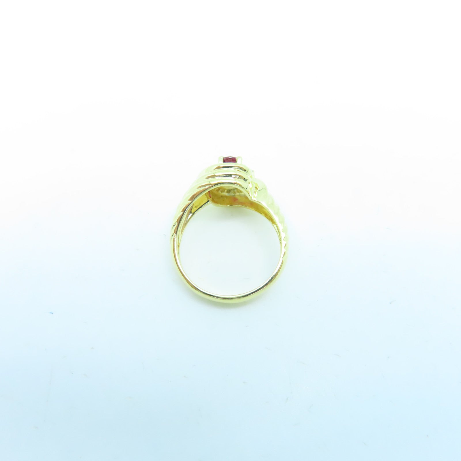 JEWELRY 18K Gold Ruby 5.8g 0.5ct Ruby Ring US#6.5