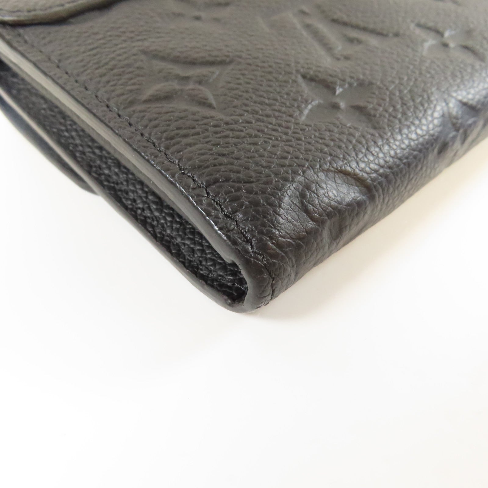 LOUIS VUITTON Monogram Empreinte Pont-Neuf Wallet金扣長錢包黑色