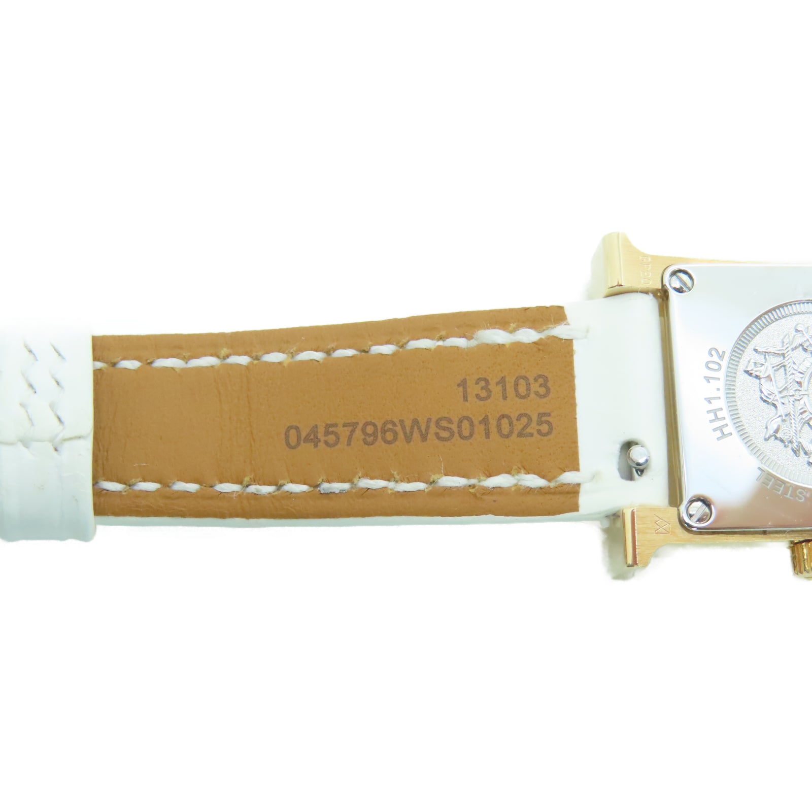 HERMES H watch不锈钢手表石英机芯白色